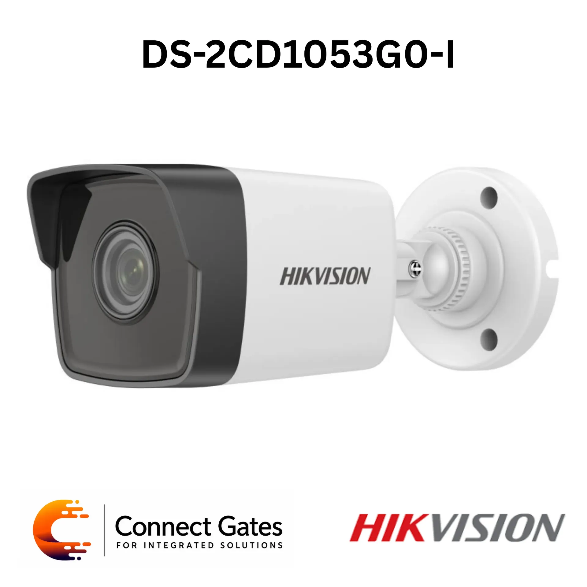 [DS-2CD1053G0-I] Hikvision DS-2CD1053G0-I – 5MP Fixed Bullet Network Camera with EXIR 2.0, 30m IR, 120dB WDR, H.265+, PoE & IP67