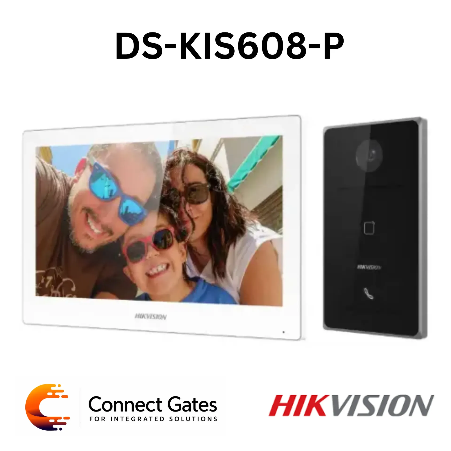 [DS-KIS608-P] Hikvision DS-KIS608-P – IP Video Intercom Kit with 7" Indoor Station, 2MP Door Station, Hik-Connect Mobile Control, PoE, 2.4GHz Wi-Fi & 32GB TF Card