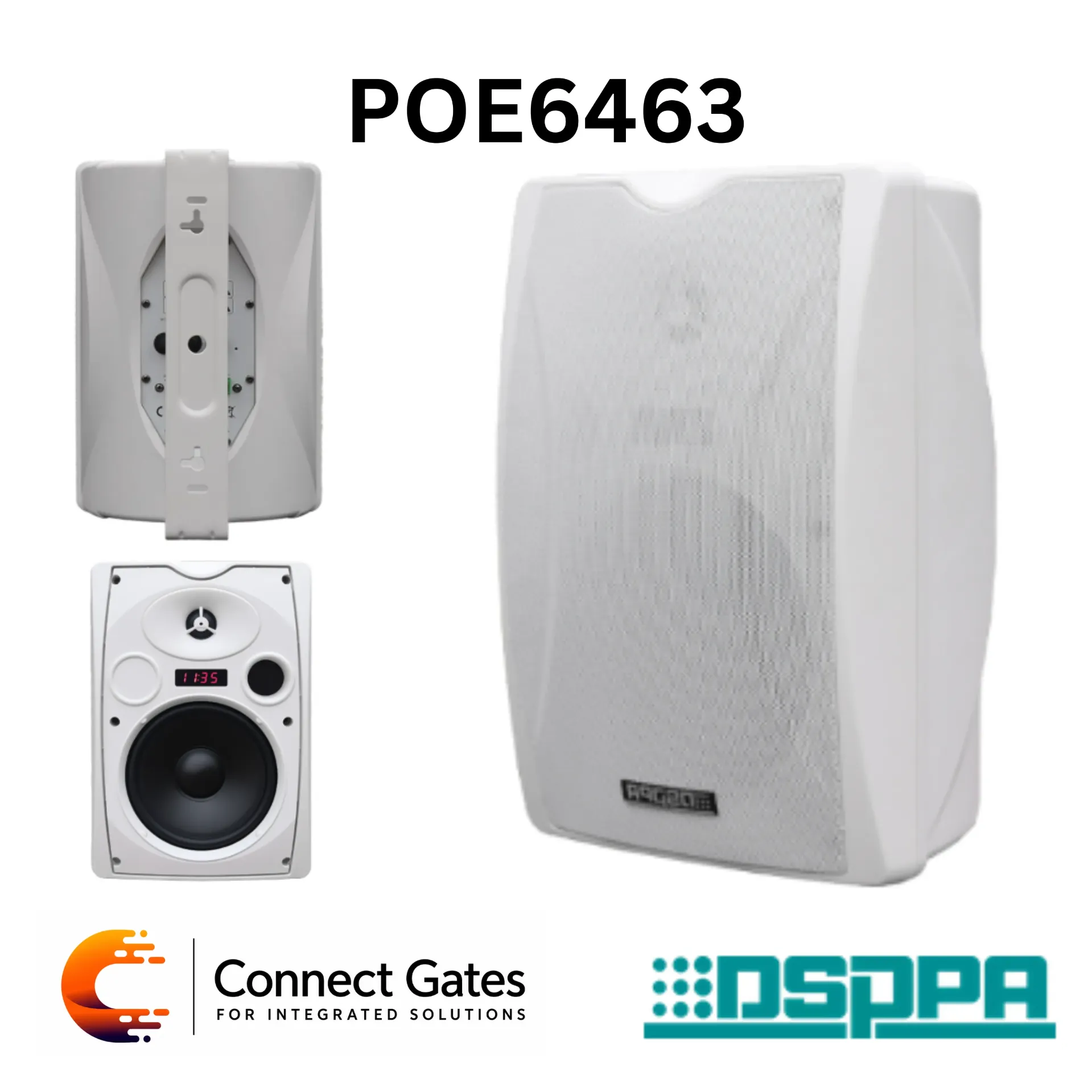 [POE6463] DSPPA POE6463 – 15W TCP/IP Network Indoor PoE Speaker for PA & Emergency Paging Systems