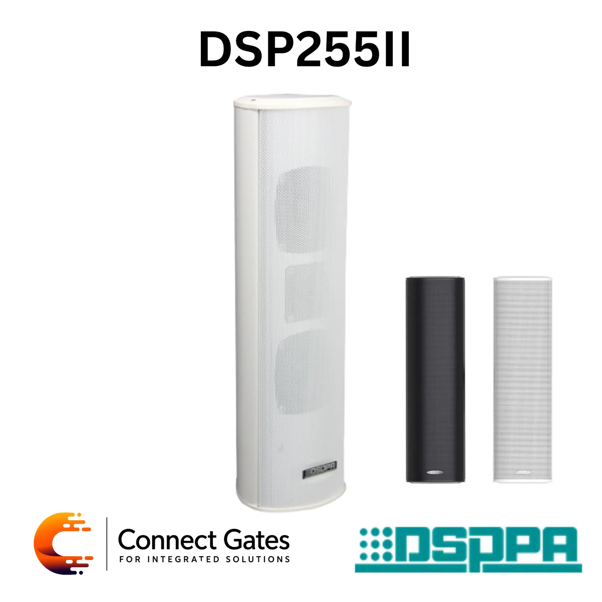 [DSP255II] DSPPA DSP255II – 30W Waterproof Aluminum Column Speaker, Outdoor / Indoor Commercial Public Address & Professional Voice Projection Speaker