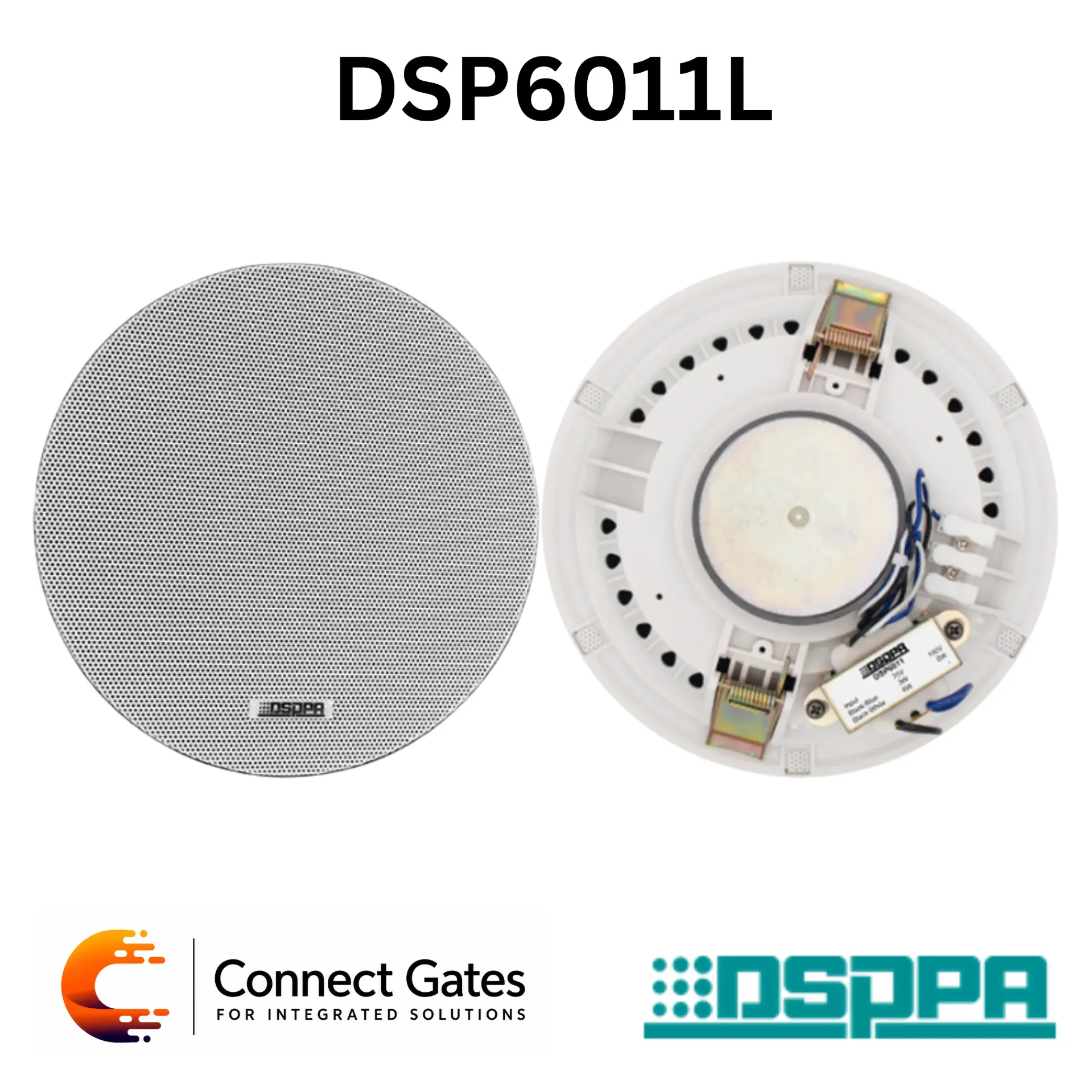 [DSP6011L] DSPPA DSP6011L – 6W 6.5" Thin-Edge Ceiling Speaker, 8Ω Background Music & Public Address Speaker