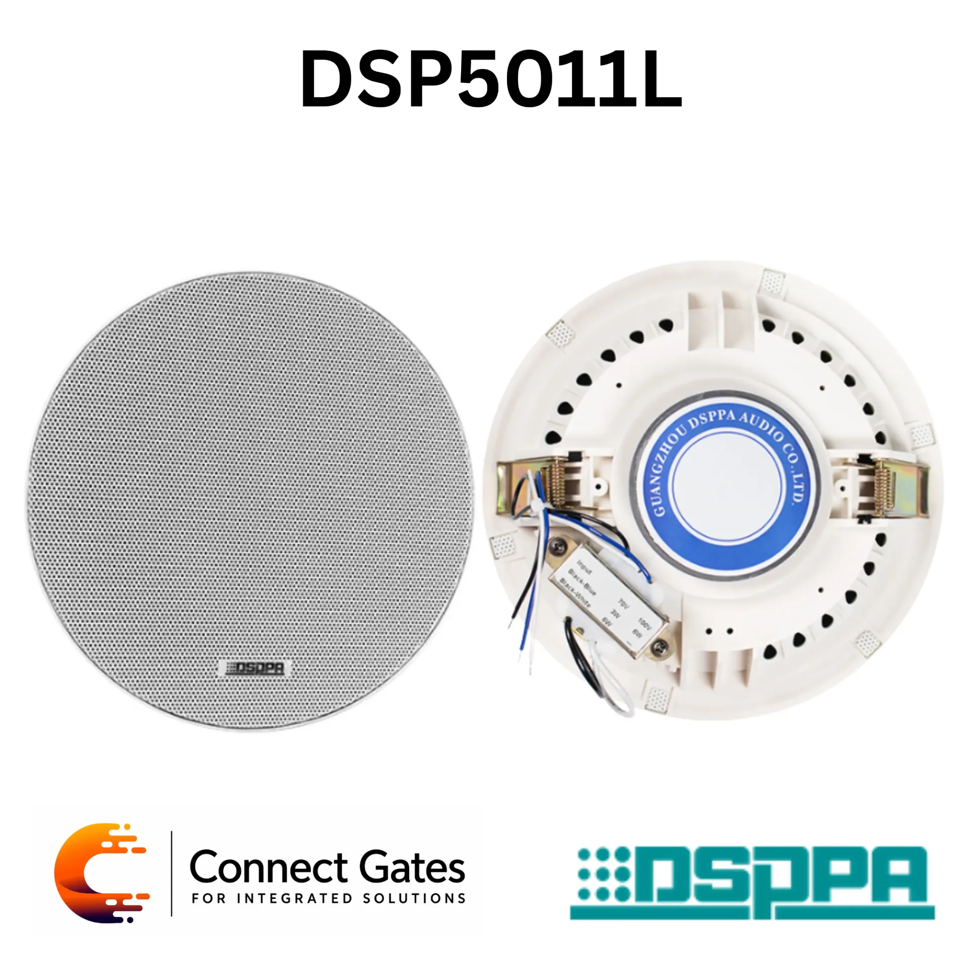 [DSP5011L] DSPPA DSP5011L – 6.5" 6W Frameless Ceiling Speaker, 8Ω Premium Background Music & Voice Reproduction Speaker