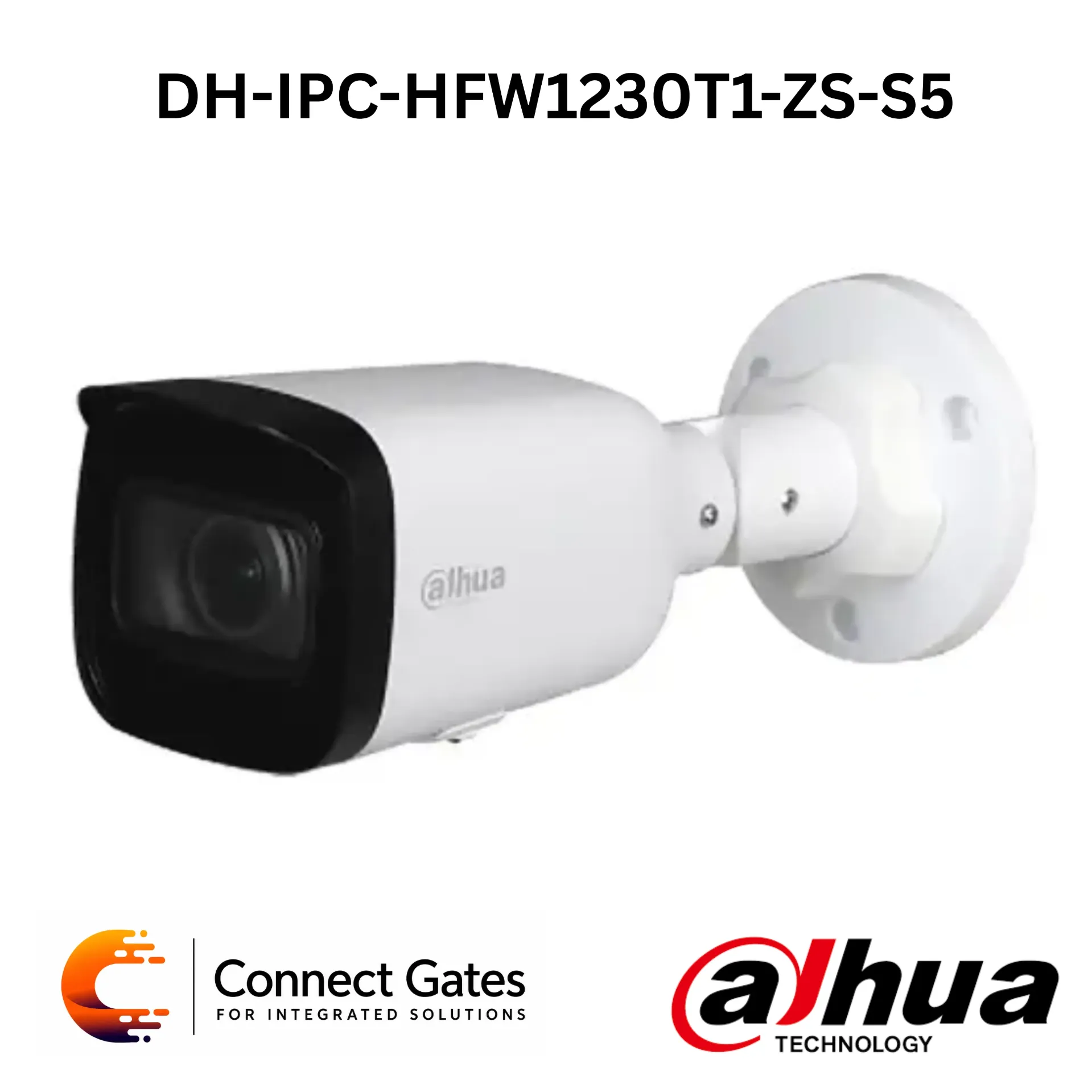 [DH-IPC-HFW1230T1-ZS-S5] Dahua DH-IPC-HFW1230T1-ZS-S5 – 2MP IR Vari-focal Bullet IP Camera with Motorized 2.8–12mm Lens, 50m IR, SD Card, PoE & IP67