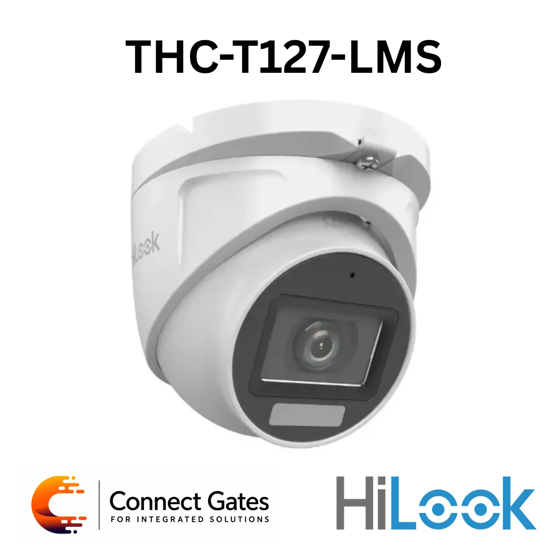 [THC-T127-LMS] HiLook THC-T127-LMS – 2MP Dual Light Audio Fixed Turret Turbo HD Camera with Built-in Microphone & IP66