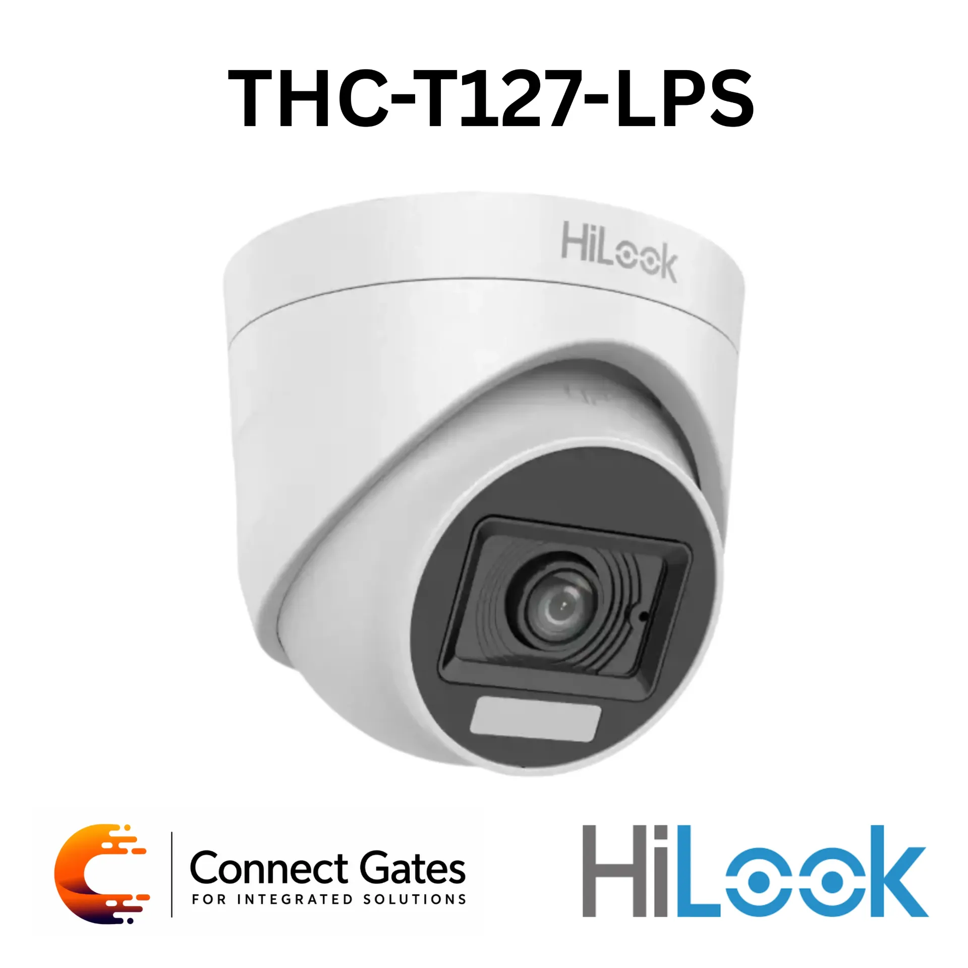 HiLook THC-T127-LPS – 2MP Dual Light Audio Indoor Fixed Turret Turbo HD Camera with Built-in Microphone