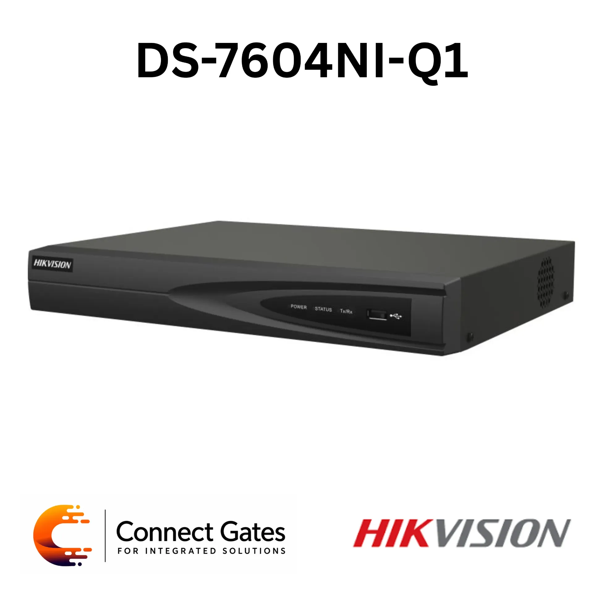 Hikvision DS-7604NI-Q1 – 4-Channel NVR with H.265+, 4K HDMI Output, 40Mbps Incoming Bandwidth & 8TB HDD Support