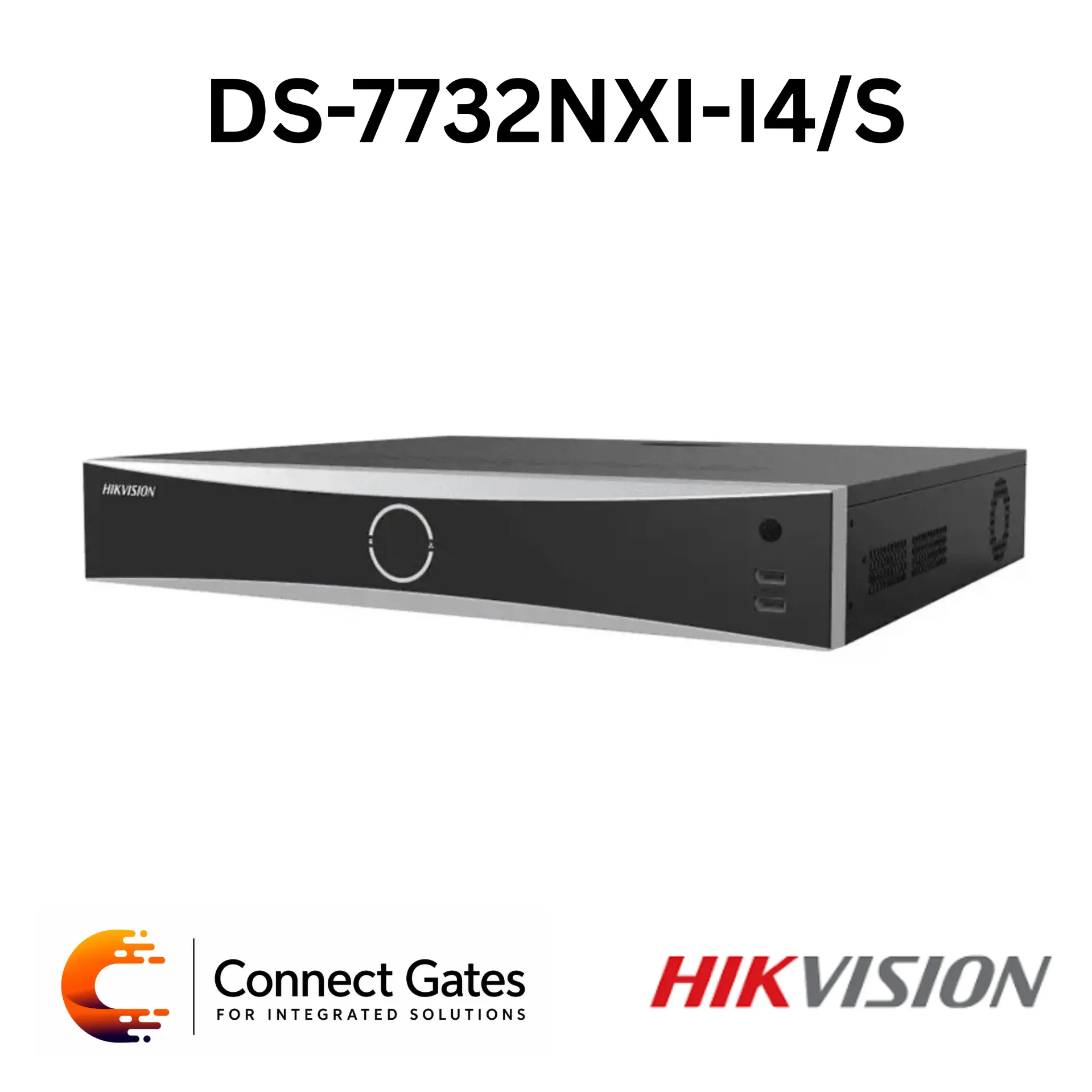 Hikvision DS-7732NXI-I4/S – 32-Channel AcuSense 4K NVR with Deep Learning AI, 4 SATA Bays, 4K HDMI Output, Dual Gigabit LAN & Up to 64TB HDD Support