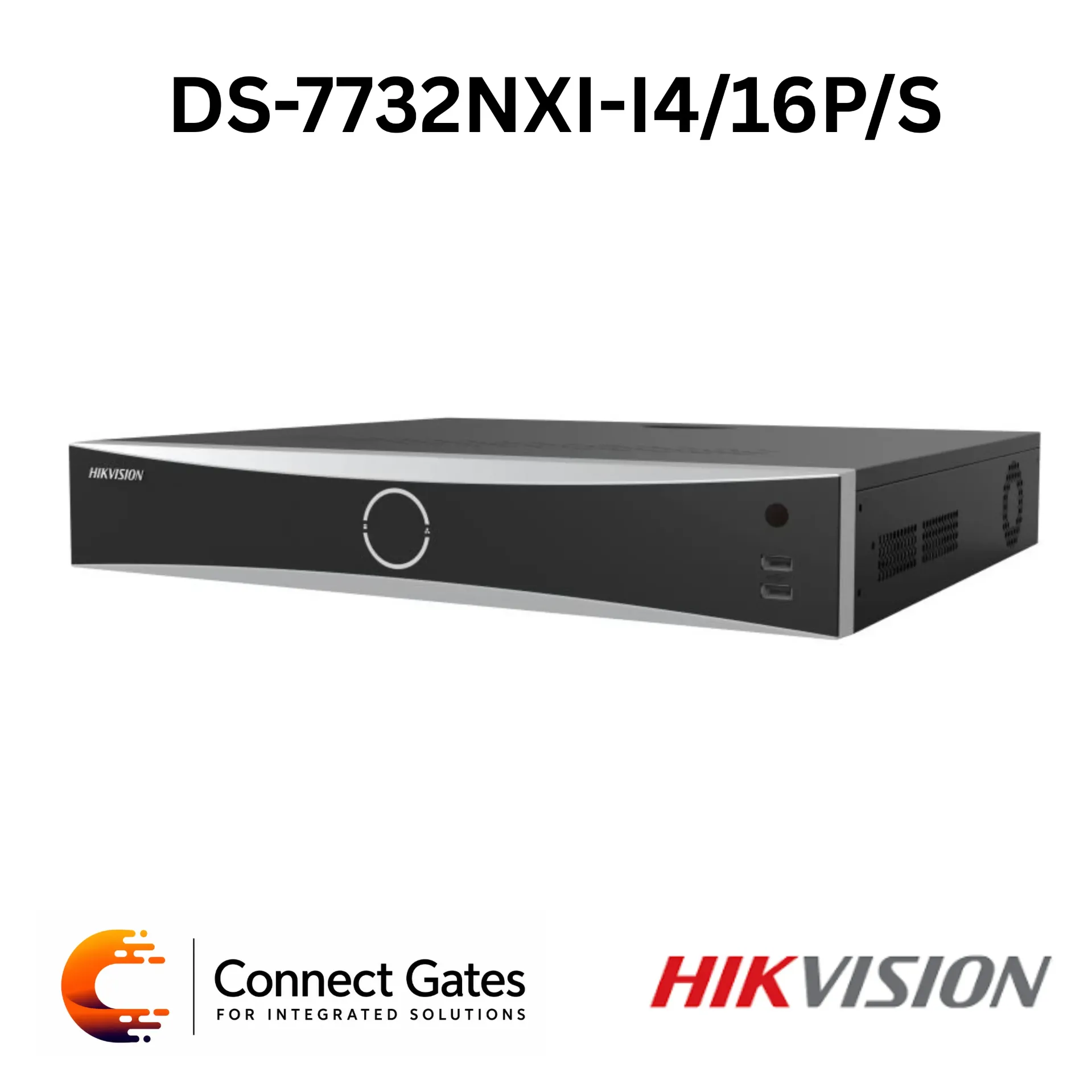 [DS-7732NXI-I4/16P/S] Hikvision DS-7732NXI-I4/16P/S – 32-Channel AcuSense 4K NVR with 16 PoE Ports, AI Analytics, 4 SATA Bays & H.265+