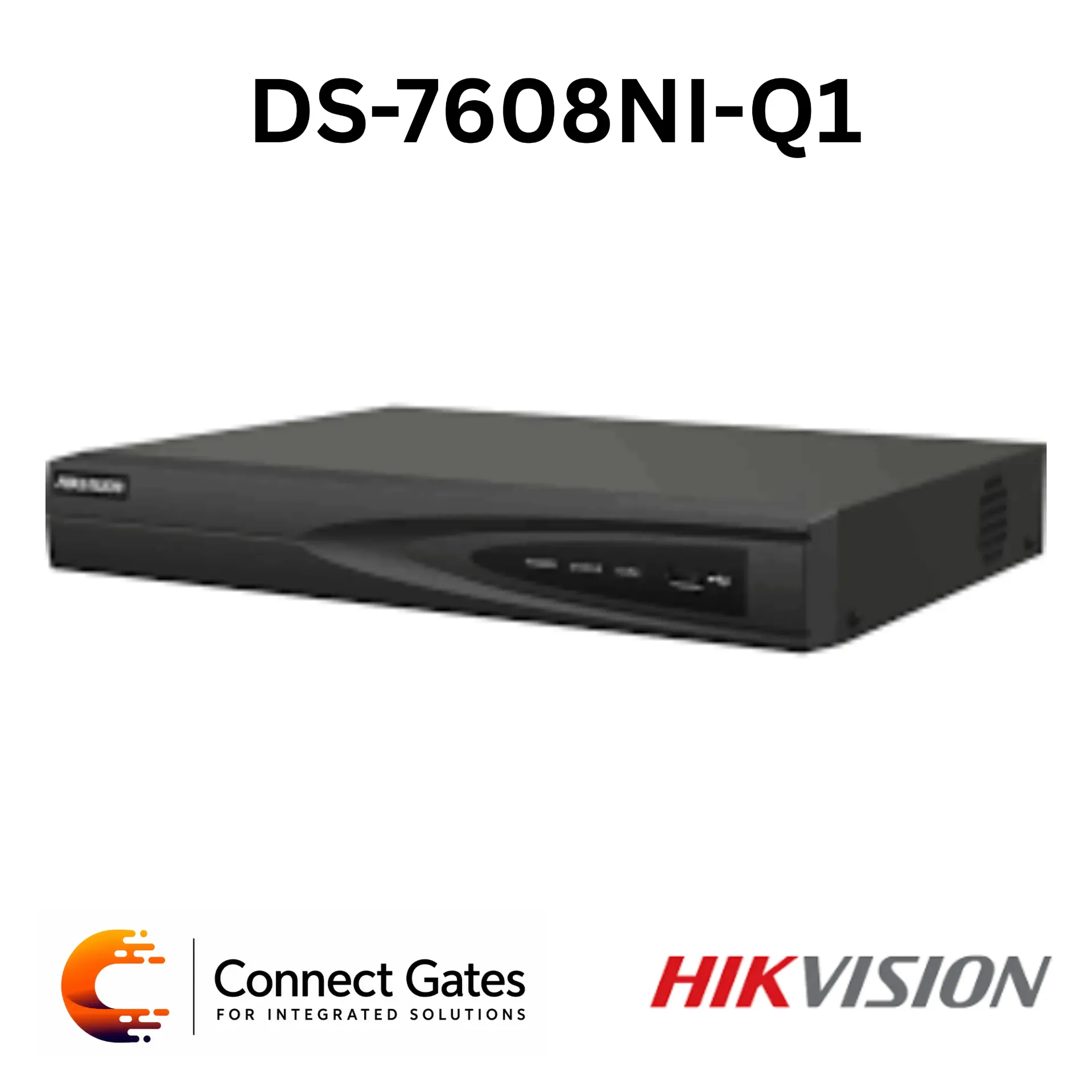 Hikvision DS-7608NI-Q1 – 8-Channel NVR with H.265+, 4K HDMI Output, 80Mbps Incoming Bandwidth & 8TB HDD Support