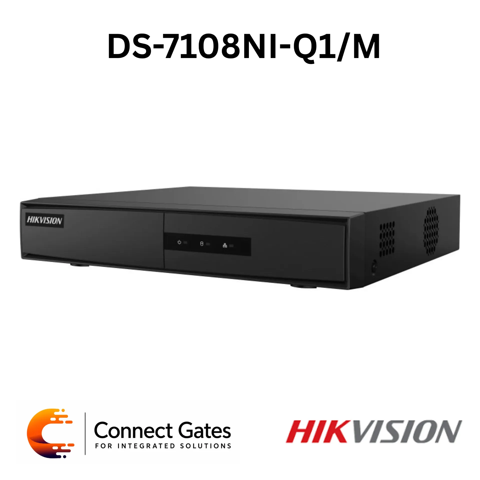 Hikvision DS-7108NI-Q1/M – 8-Channel Value 7 Series NVR with 6MP Camera Support, 60 Mbps Bandwidth, 1 SATA & H.265+