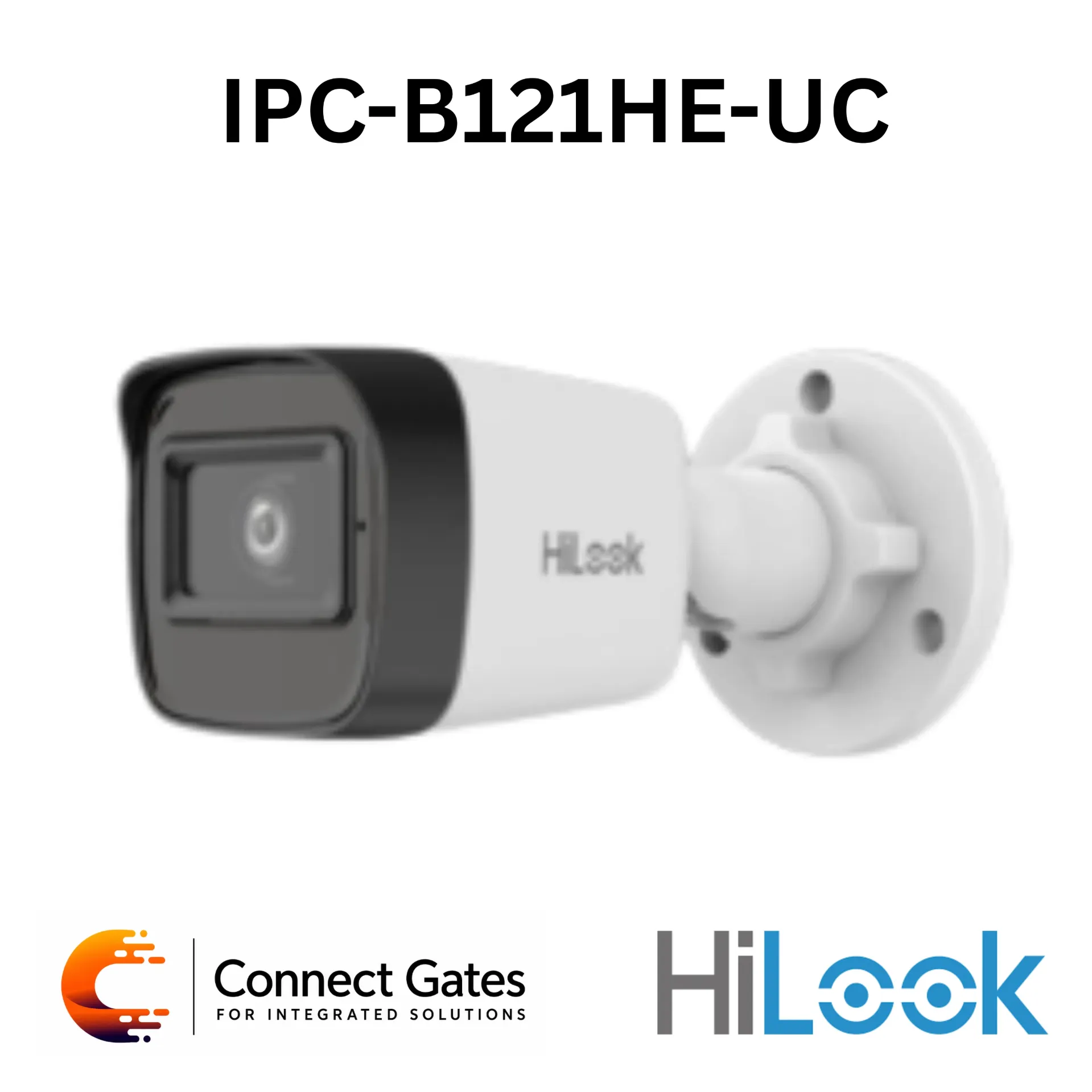 [IPC-B121HE-UC] HiLook IPC-B121HE-UC – 2MP IR Fixed Bullet Network Camera with Built-in Microphone & Person Detection