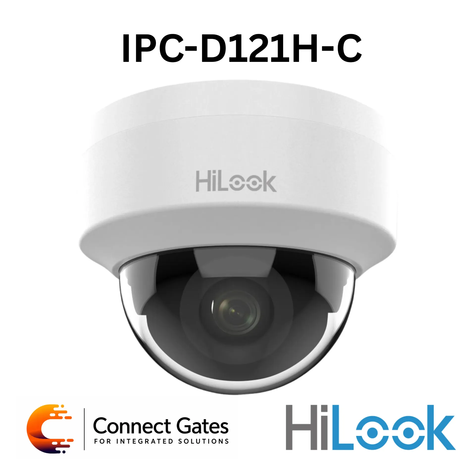 HiLook IPC-D121H-C – 2MP IR Fixed Dome Network Camera with PoE & IP67 / IK10 Protection