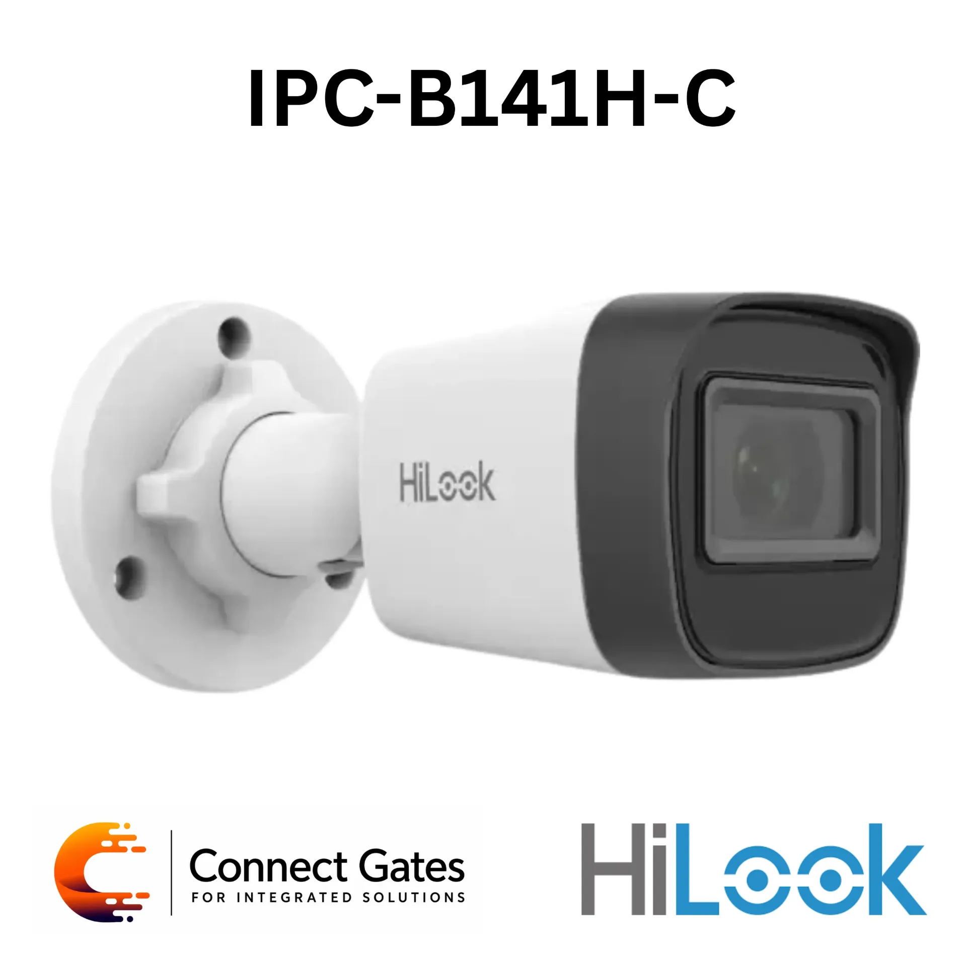 [IPC-B141H-C] HiLook IPC-B141H-C – 4MP IR Fixed Bullet Network Camera with PoE & IP67 Protection