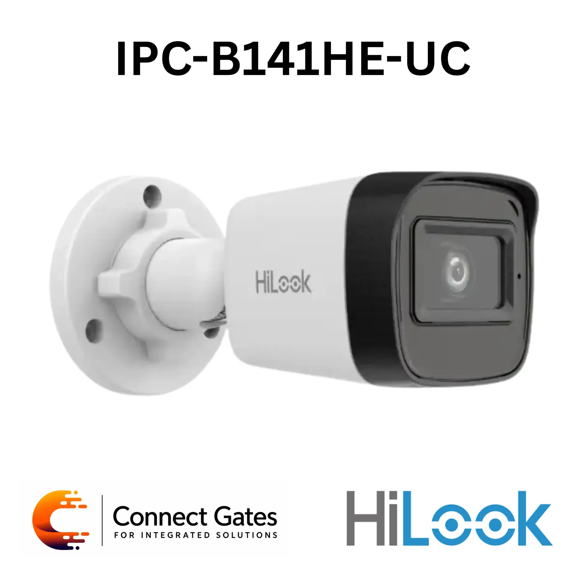 [IPC-B141HE-UC] HiLook IPC-B141HE-UC – 4MP IR Fixed Bullet Network Camera with Built-in Microphone & Person Detection