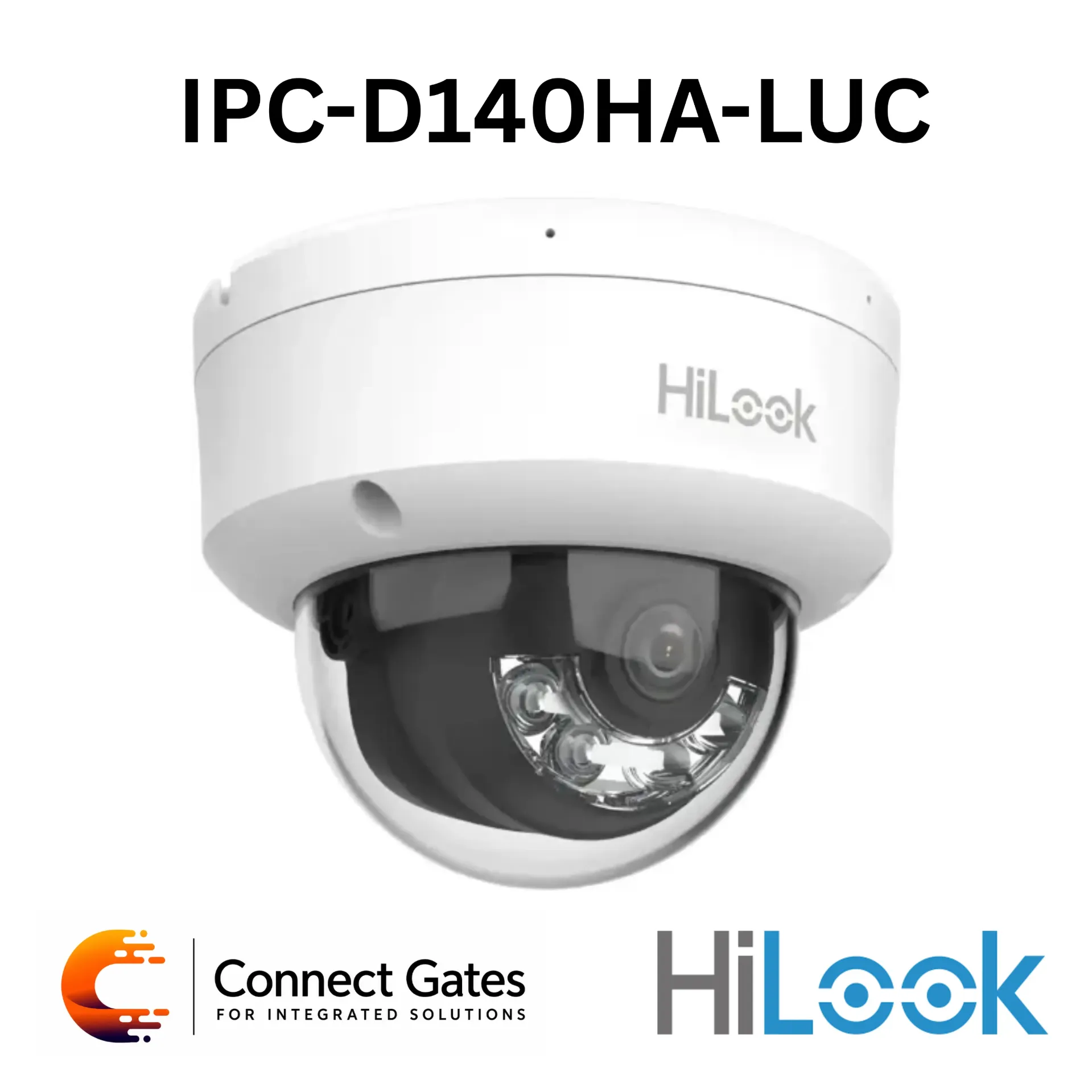 [IPC-D140HA-LUC] HiLook IPC-D140HA-LUC – 4MP Smart Hybrid Light Fixed Dome Network Camera with Built-in Microphone