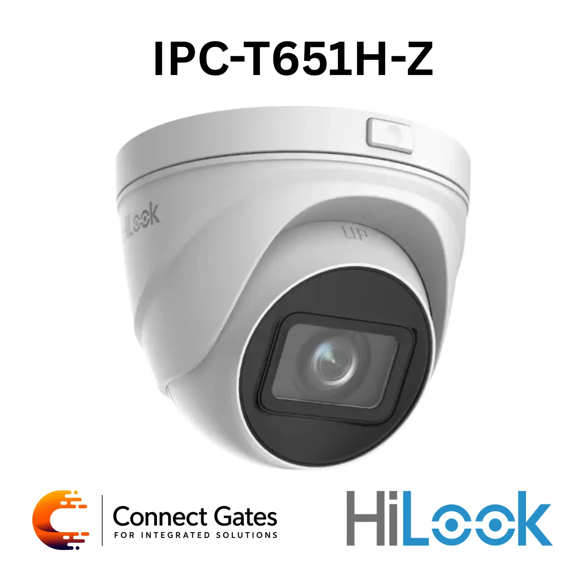 [IPC-T651H-Z] HiLook IPC-T651H-Z – 5MP IR Motorized Varifocal Turret Network Camera with 120dB WDR