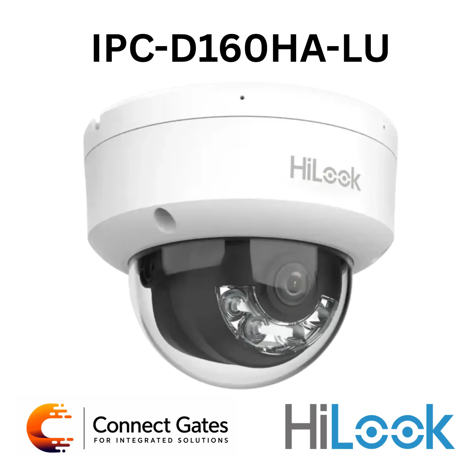 [IPC-D160HA-LU] HiLook IPC-D160HA-LU – 6MP Smart Hybrid Light Fixed Dome Network Camera with Human & Vehicle Detection