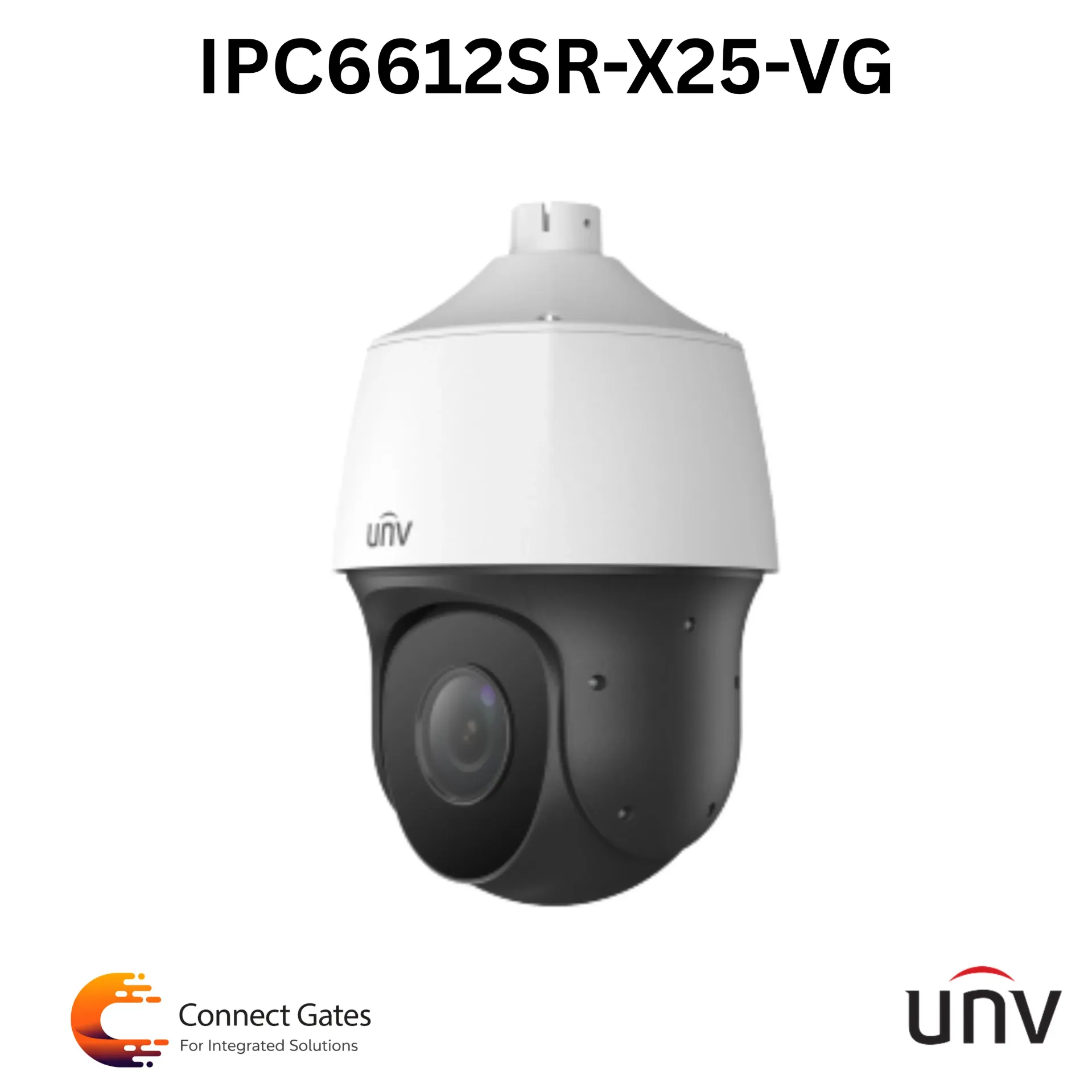 [IPC6612SR-X25-VG] UNV IPC6612SR-X25-VG – 2MP IP PTZ Camera, 25X Optical Zoom, LightHunter, True WDR, Smart AI, IR 150m, Audio I/O, Alarm I/O, Micro SD, IP66, IK10