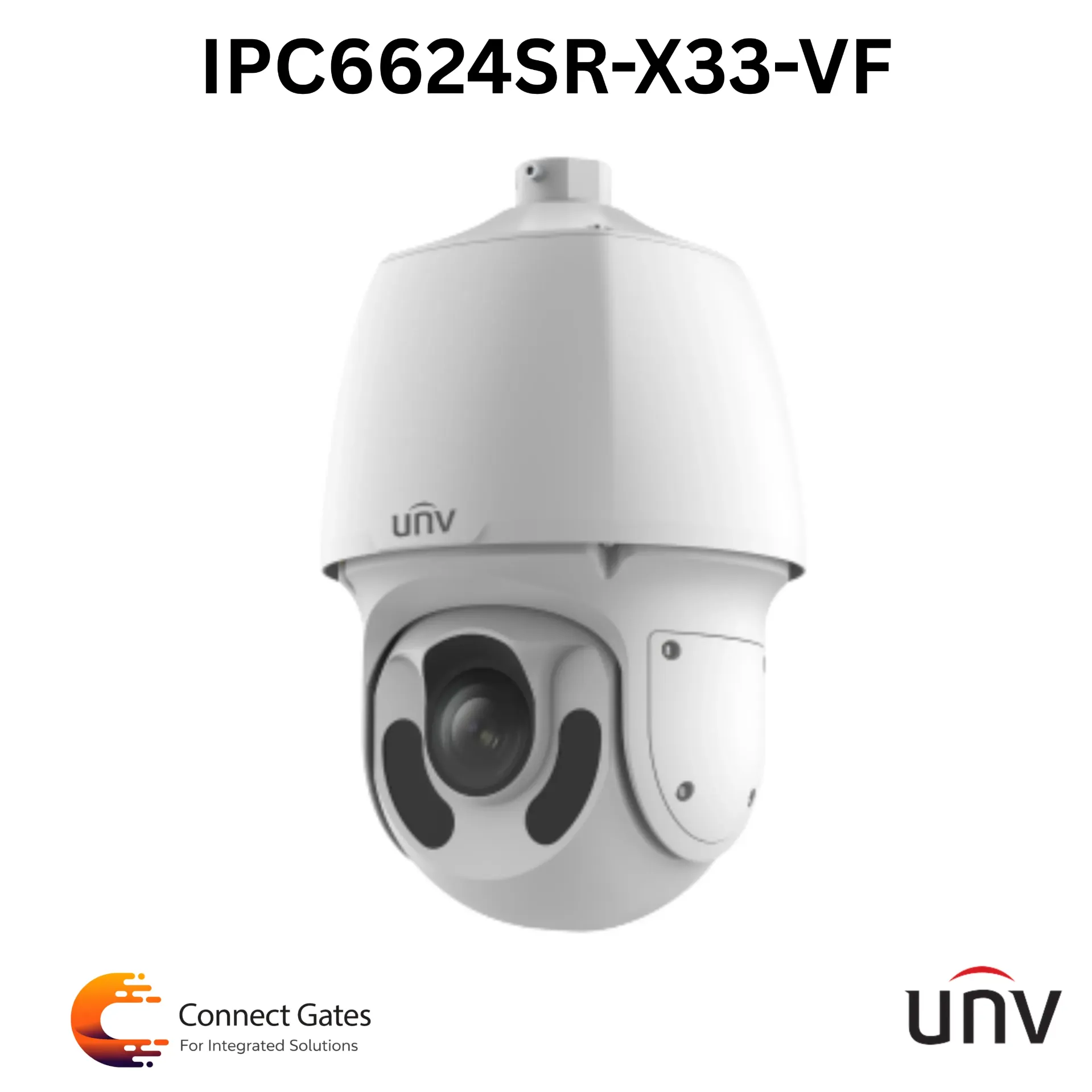 [IPC6624SR-X33-VF] UNV IPC6624SR-X33-VF – 4MP IP PTZ Dome Camera, 33X Optical Zoom, LightHunter, Auto Tracking, True WDR, IR 150m, Audio I/O, Alarm I/O, Micro SD, IP66