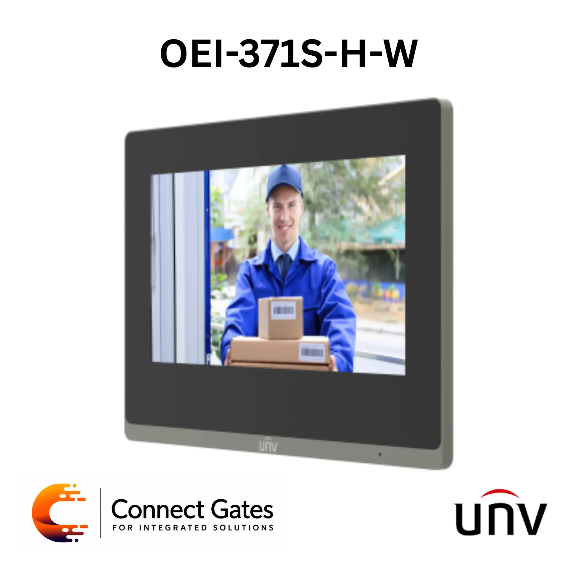 [OEI-371S-H-W] Uniview OEI-371S-H-W – 7" Indoor Touch Screen Video Intercom Monitor with Wi-Fi & PoE