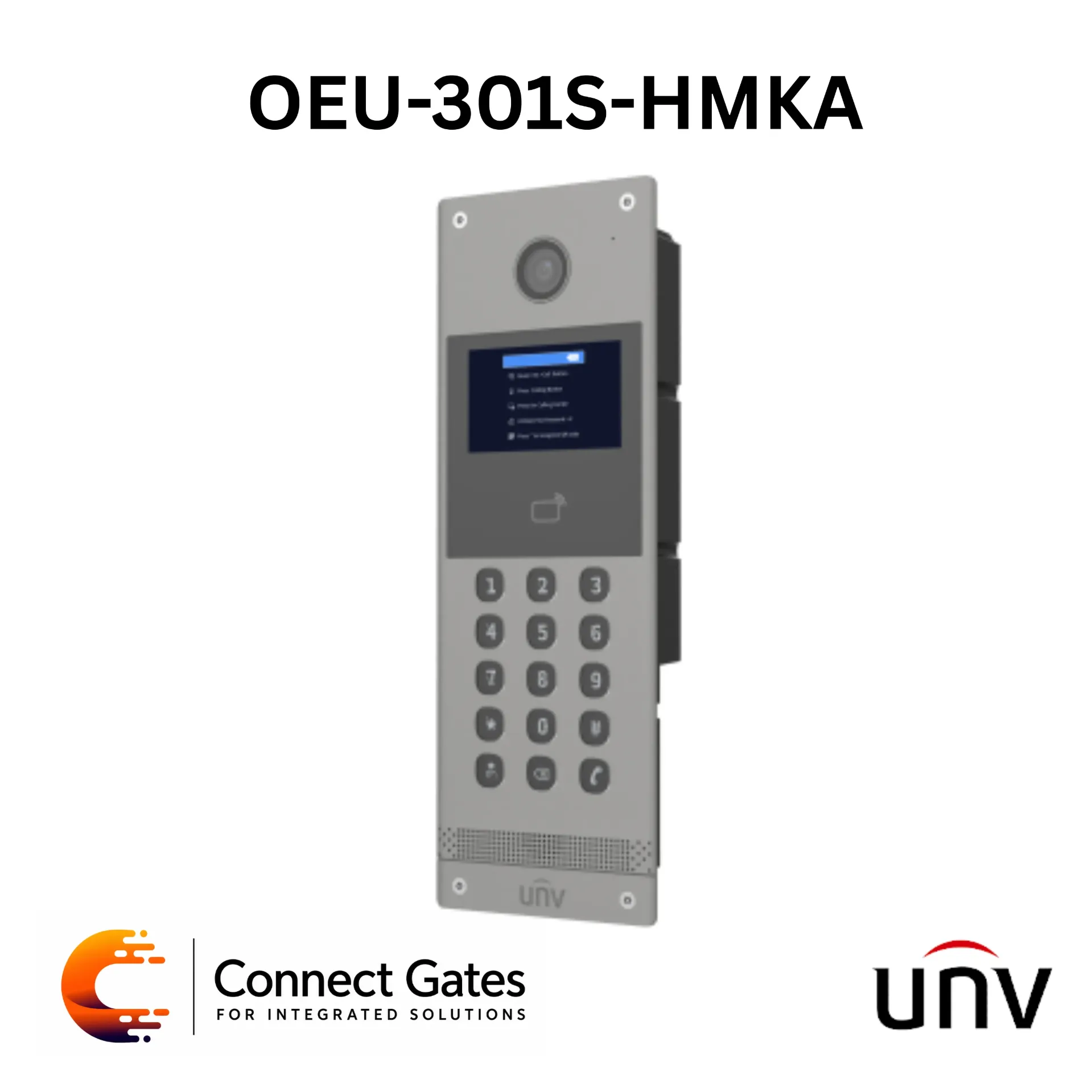 [OEU-301S-HMKA] Uniview OEU-301S-HMKA – Apartment Door Station with IC Card Reader, Keypad & PoE
