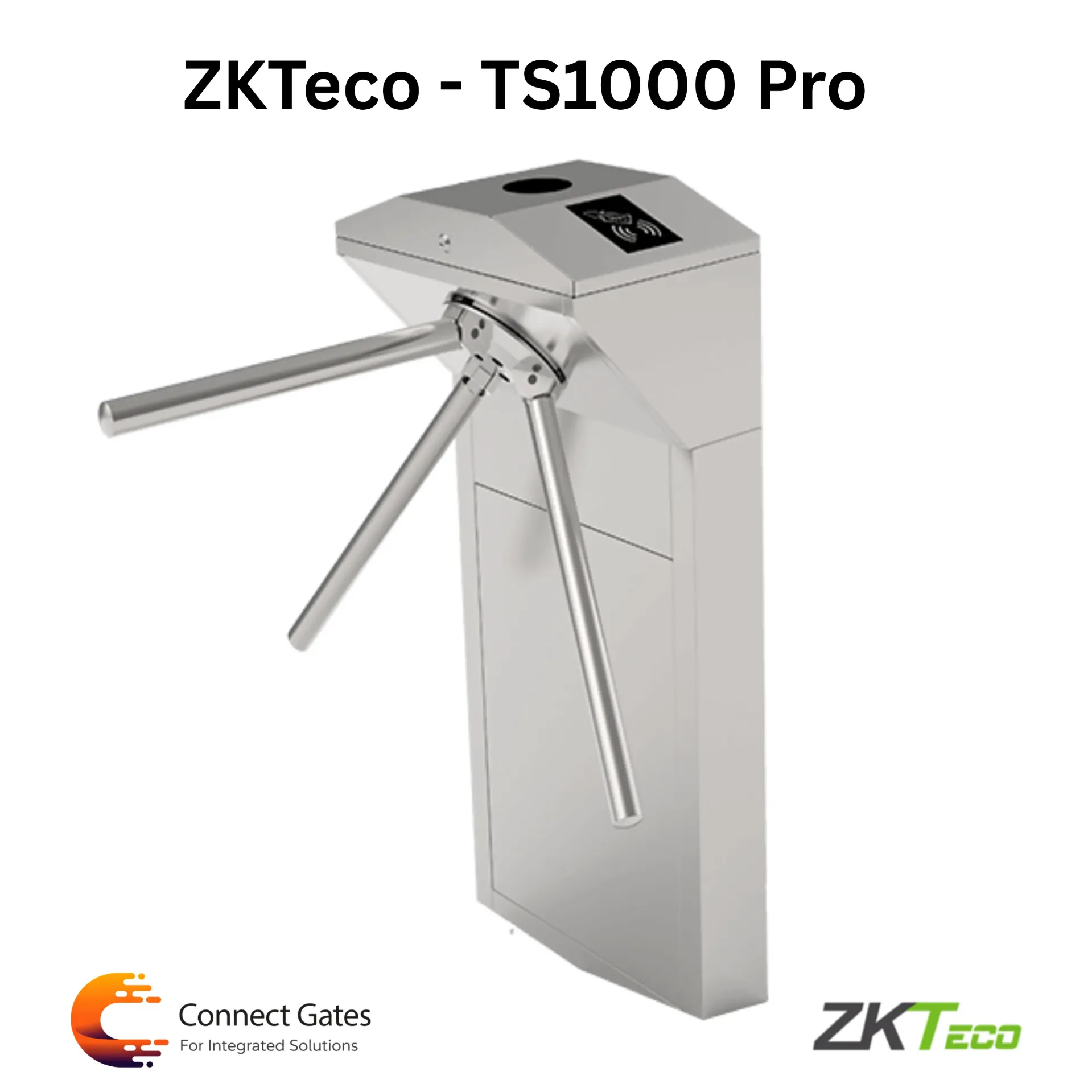 [TS1000 Pro] ZKTeco TS1000 Pro – Professional Stainless Steel Tripod Turnstile for Secure Pedestrian Access Control