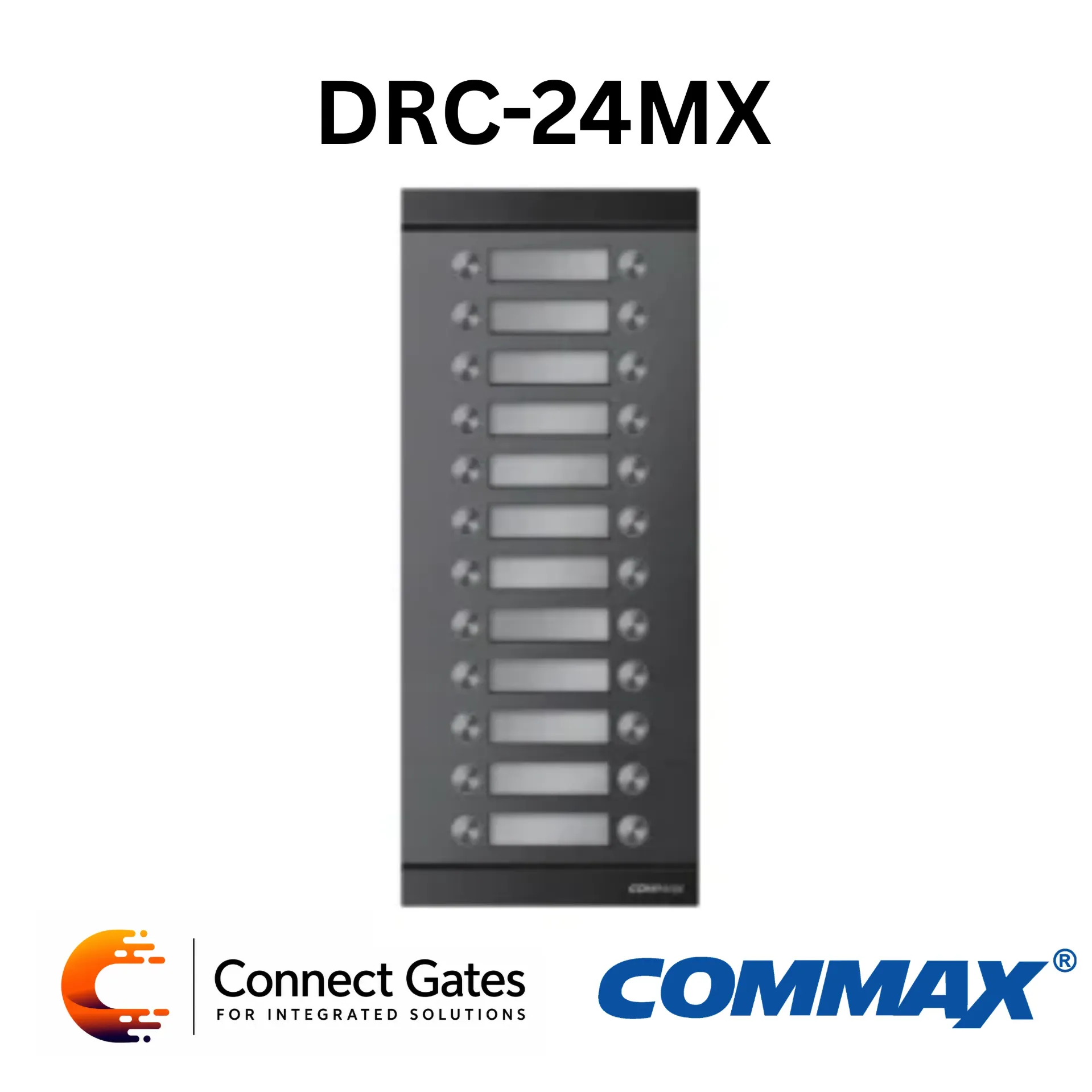 [DRC-24MX] Commax DRC-24MX 24-Button Slave Aluminium Panel for Video Intercom Systems