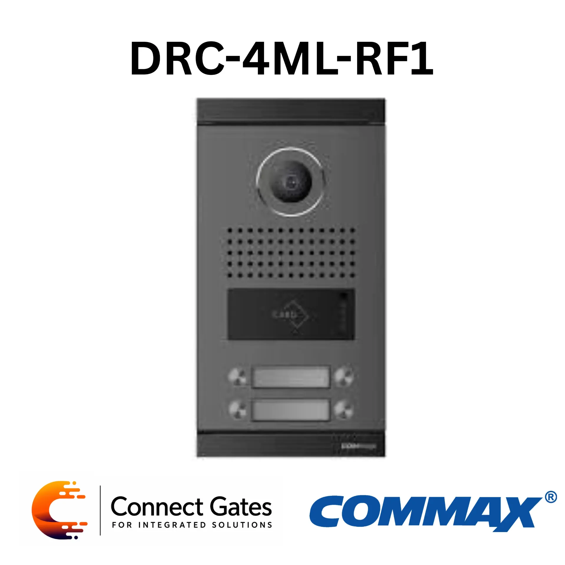 [DRC-4ML-RF1] Commax DRC-4ML-RF1 4-Button Video Door Camera Lobby Panel for Multi-Apartment Intercom Systems