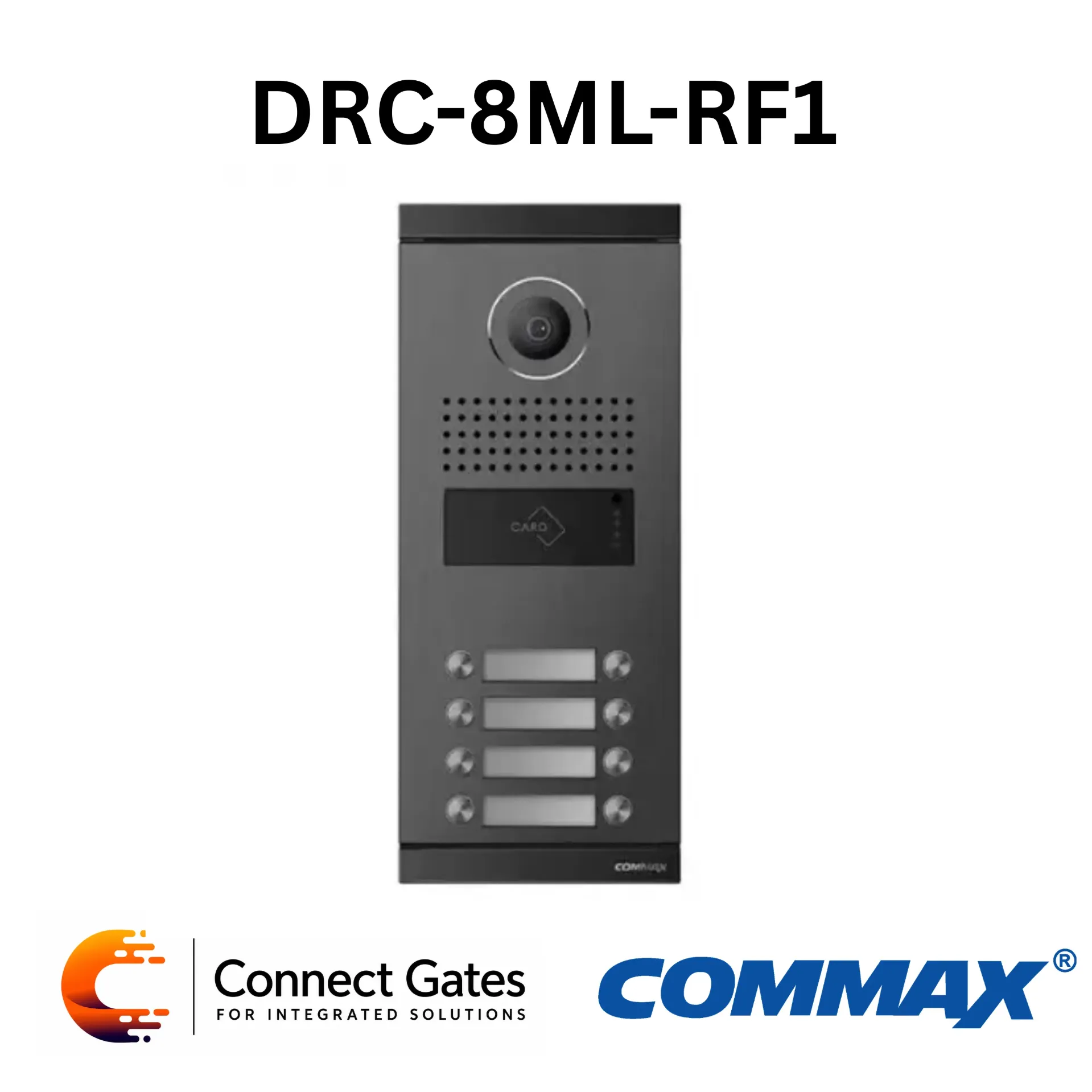 [DRC-8ML-RF1] Commax DRC-8ML-RF1 8-Button Video Door Camera Lobby Panel for Multi-Apartment Intercom Systems