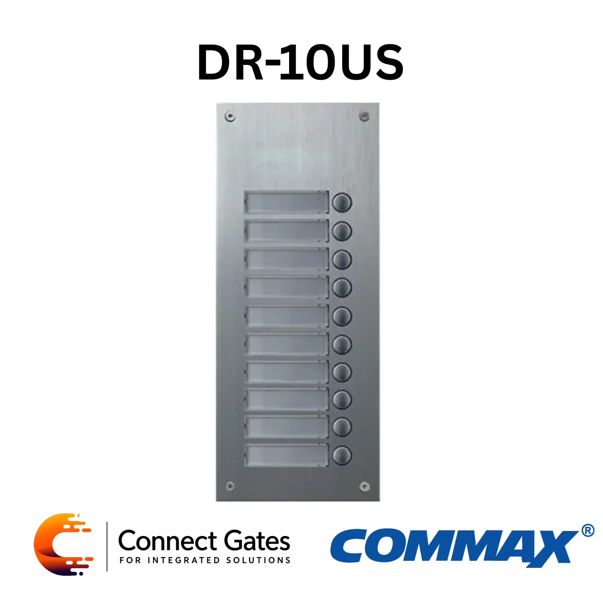 [DR-10US] Commax DR-10US 10-Button Audio Intercom Extension Door Unit for Multi-Apartment Systems