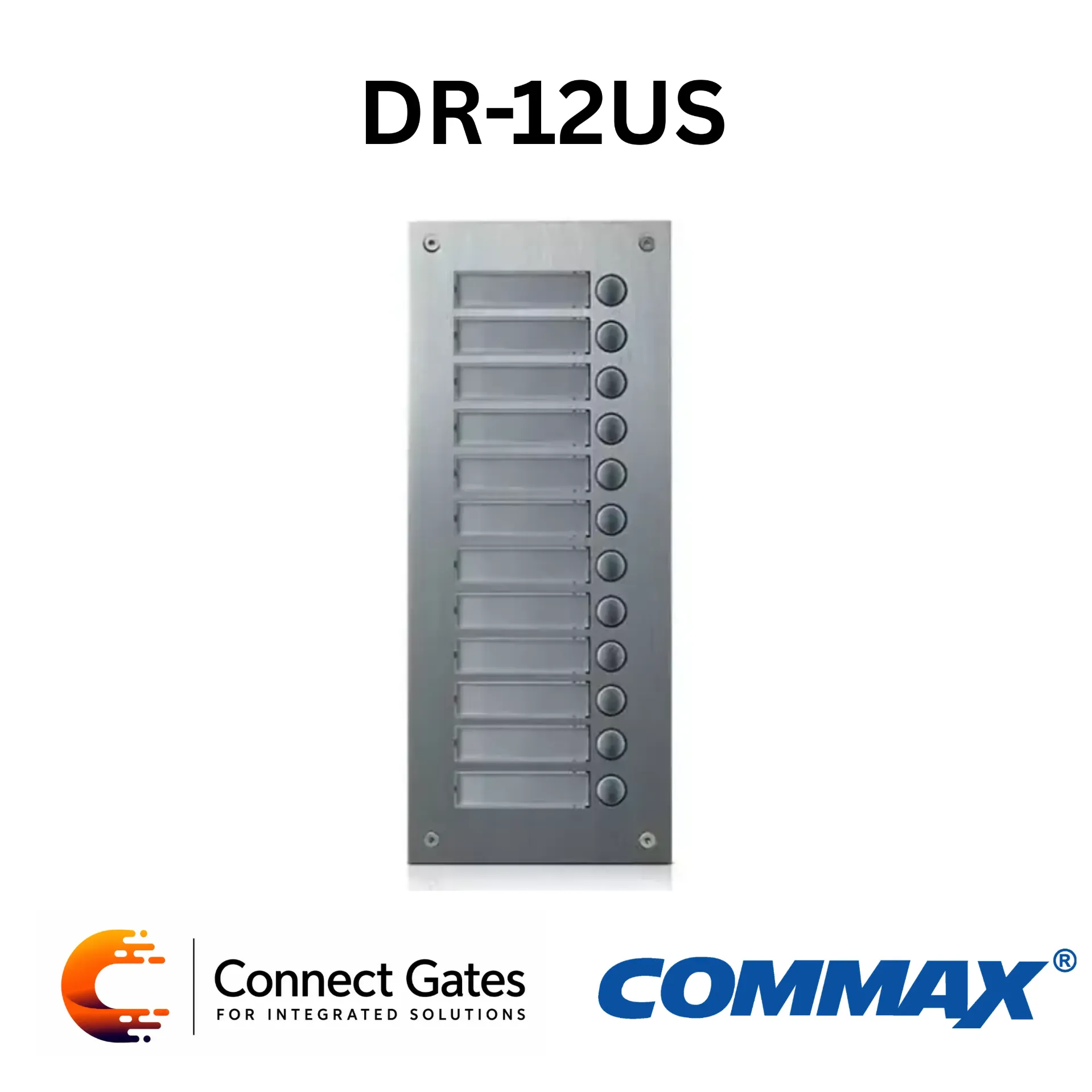 [DR-12US] Commax DR-12US 12-Button Audio Intercom Extension Door Unit for Multi-Apartment Systems