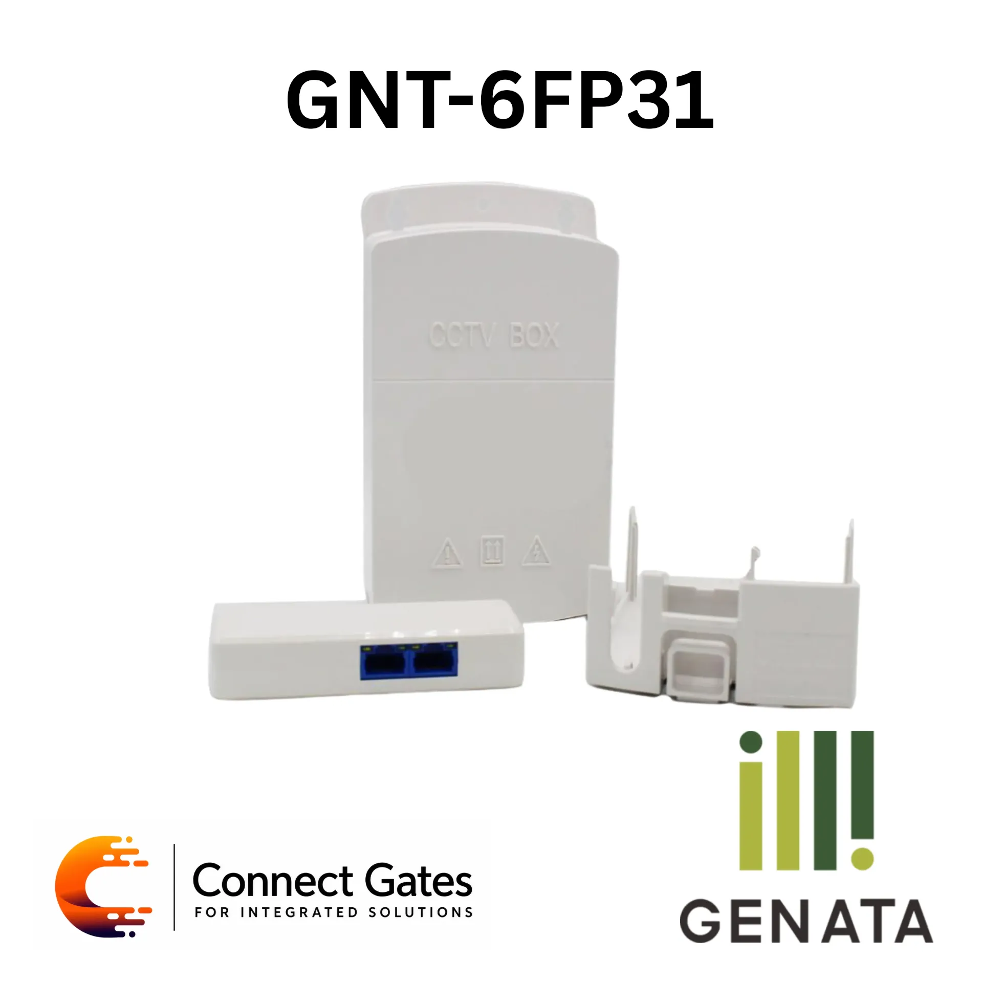 GENATA GNT-6FP31 – 2-Port Extend PoE Switch with 1 Fast Ethernet Uplink Port, 60W PoE Powered Input, AI Watchdog, 60W bt PoE, 130m Transmission & 6KV Lightning Protection