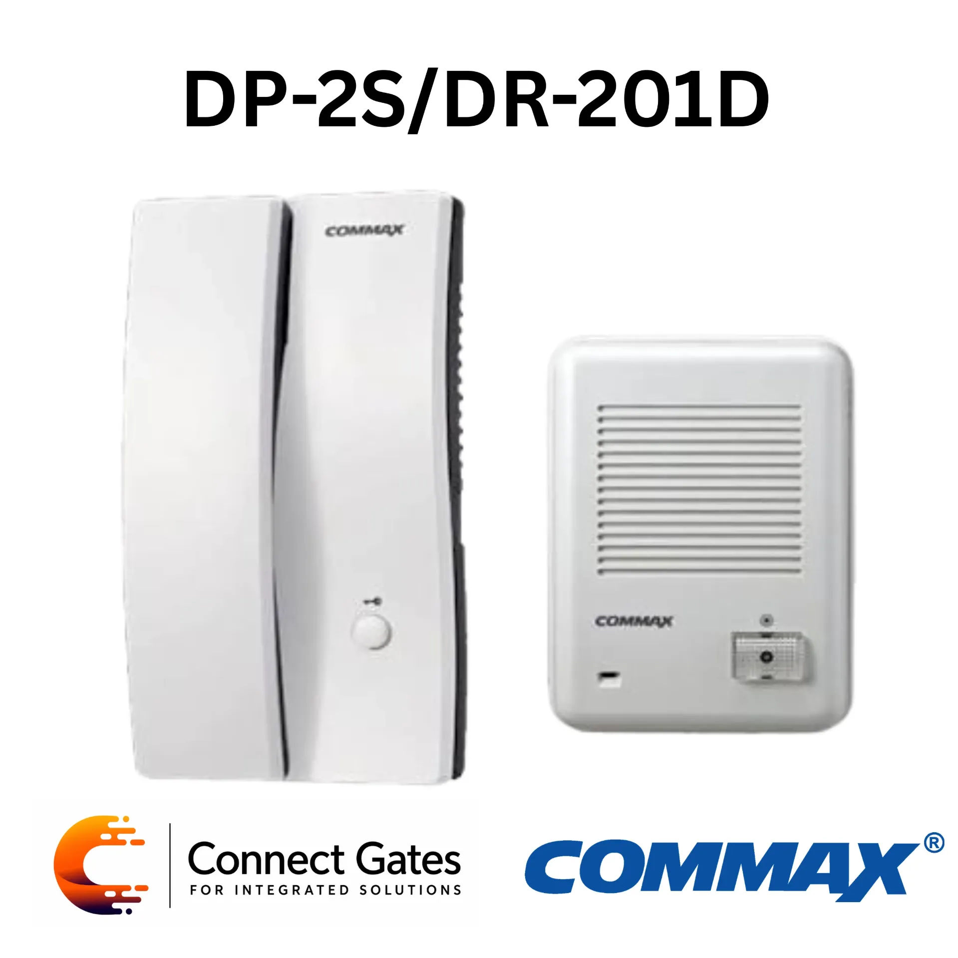 [DP-2S/DR-201D] Commax DP-2S/DR-201D 1-Family Audio Door Phone Kit with Door Release Function