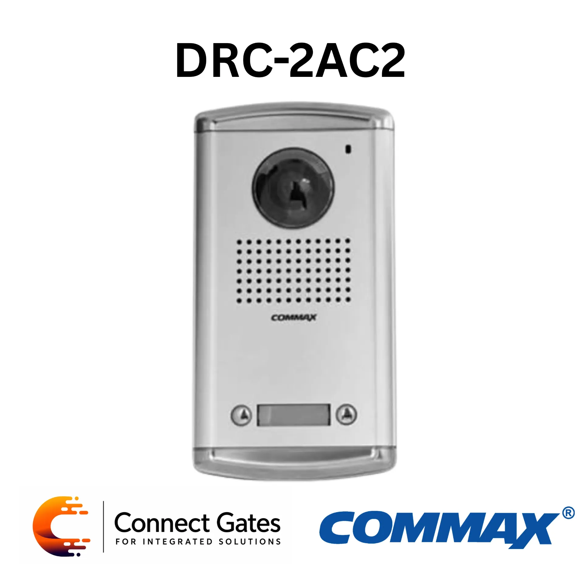 [DRC-2AC2] Commax DRC-2AC2 2-Button Color Video Door Camera Panel for Two-Apartment Systems