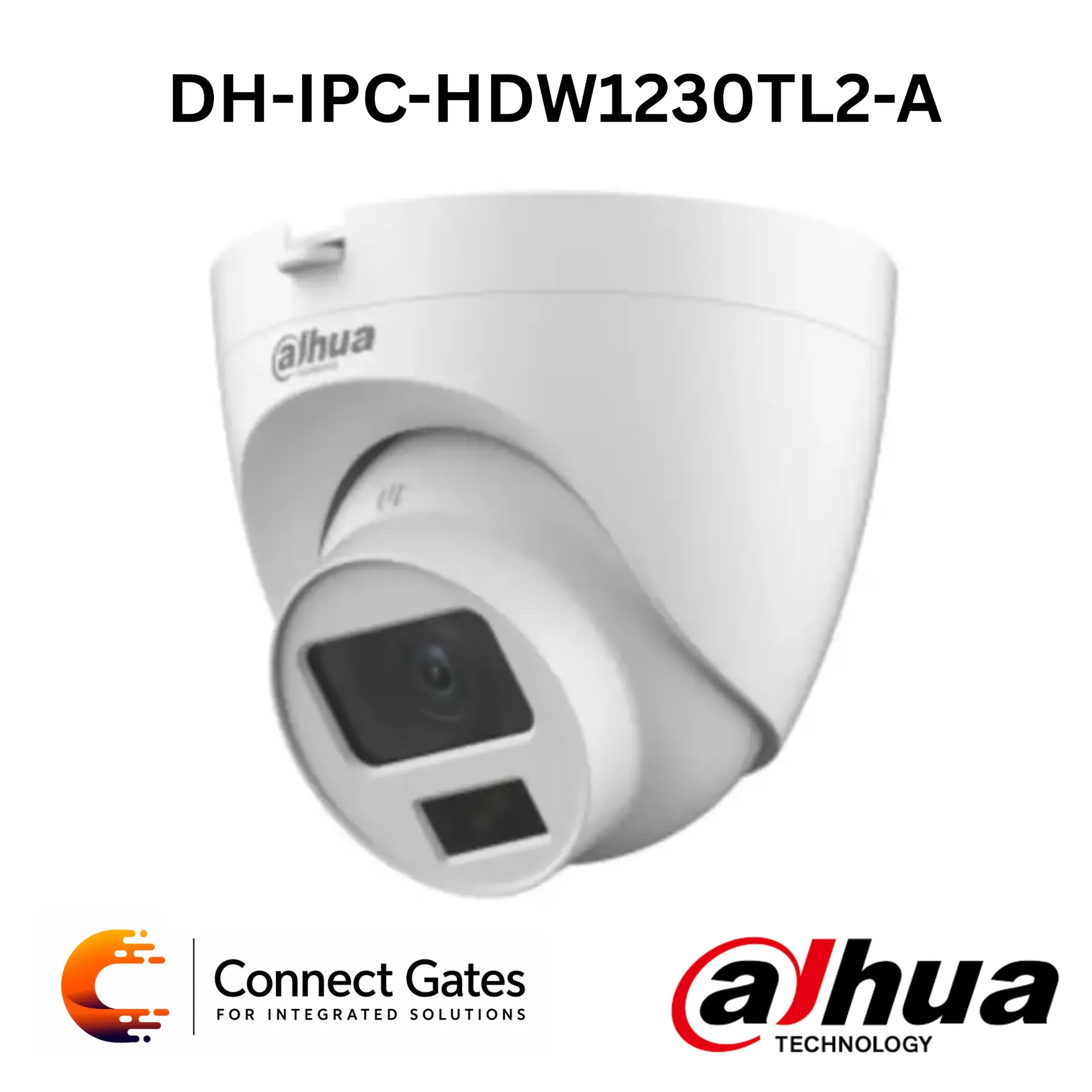 [DH-IPC-HDW1230TL2-A] Dahua DH-IPC-HDW1230TL2-A – 2MP Entry IR Eyeball IP Camera with Built-in Mic, 30m IR, H.265 & IP67