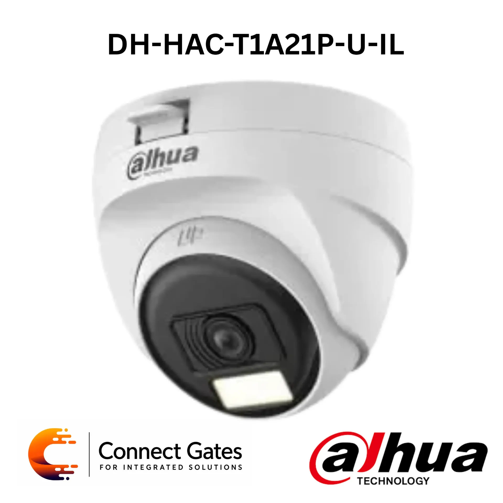 Dahua DH-HAC-T1A21P-U-IL-A – 2MP Smart Dual Light HDCVI Fixed-focal Eyeball Camera with Built-in Mic