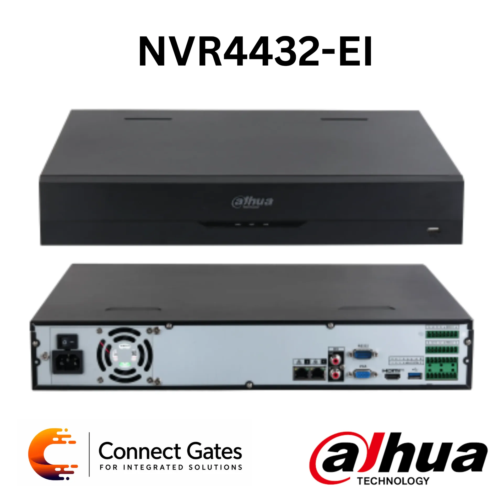 Dahua DHI-NVR4432-EI – 32-Channel WizSense NVR with 4 HDD Bays, 256Mbps Bandwidth, AI Search, Face Recognition & 16MP Camera Support