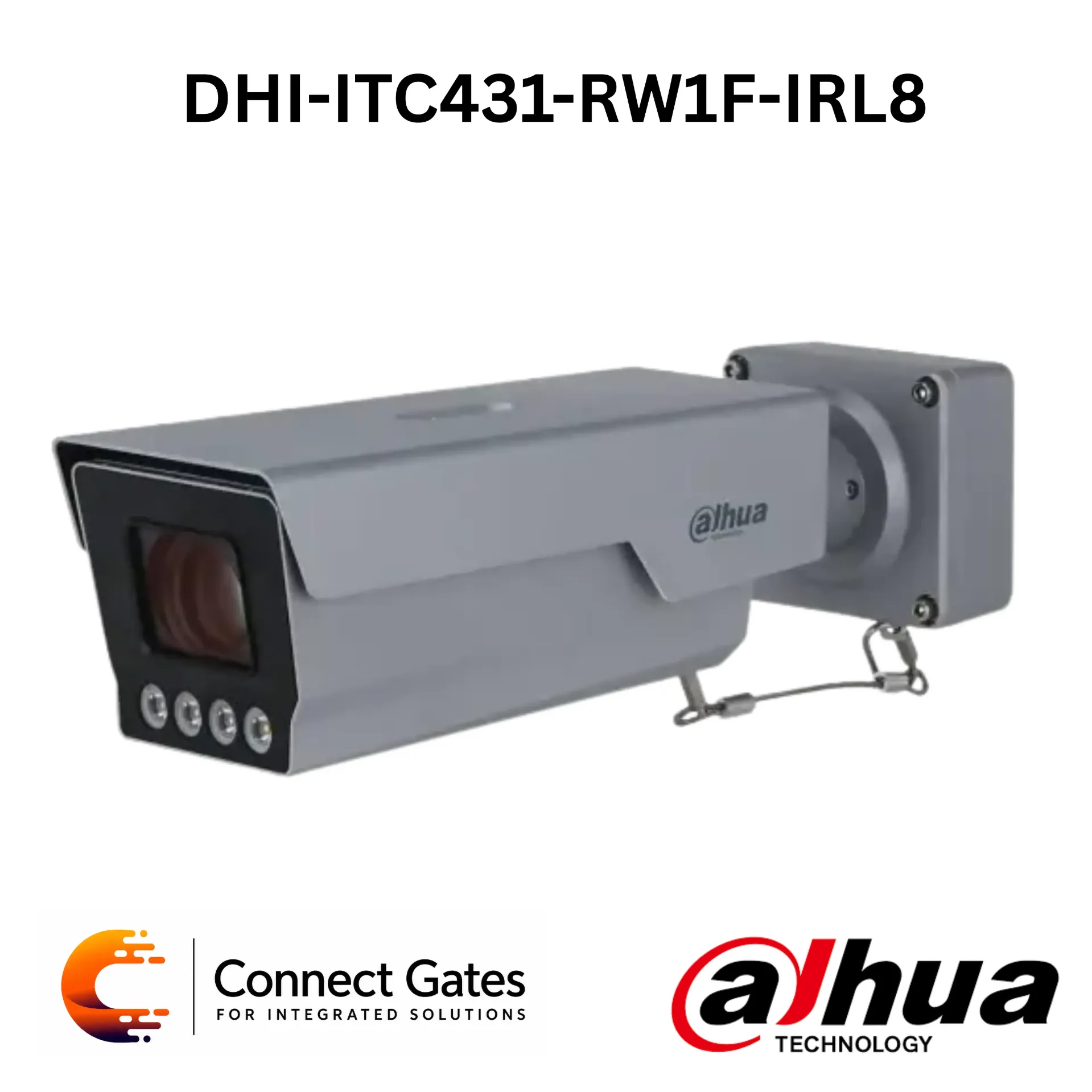 Dahua DHI-ITC431-RW1F-IRL8 – 4MP AI Enforcement Camera with 10–50mm Motorized Lens & ANPR IR 30m