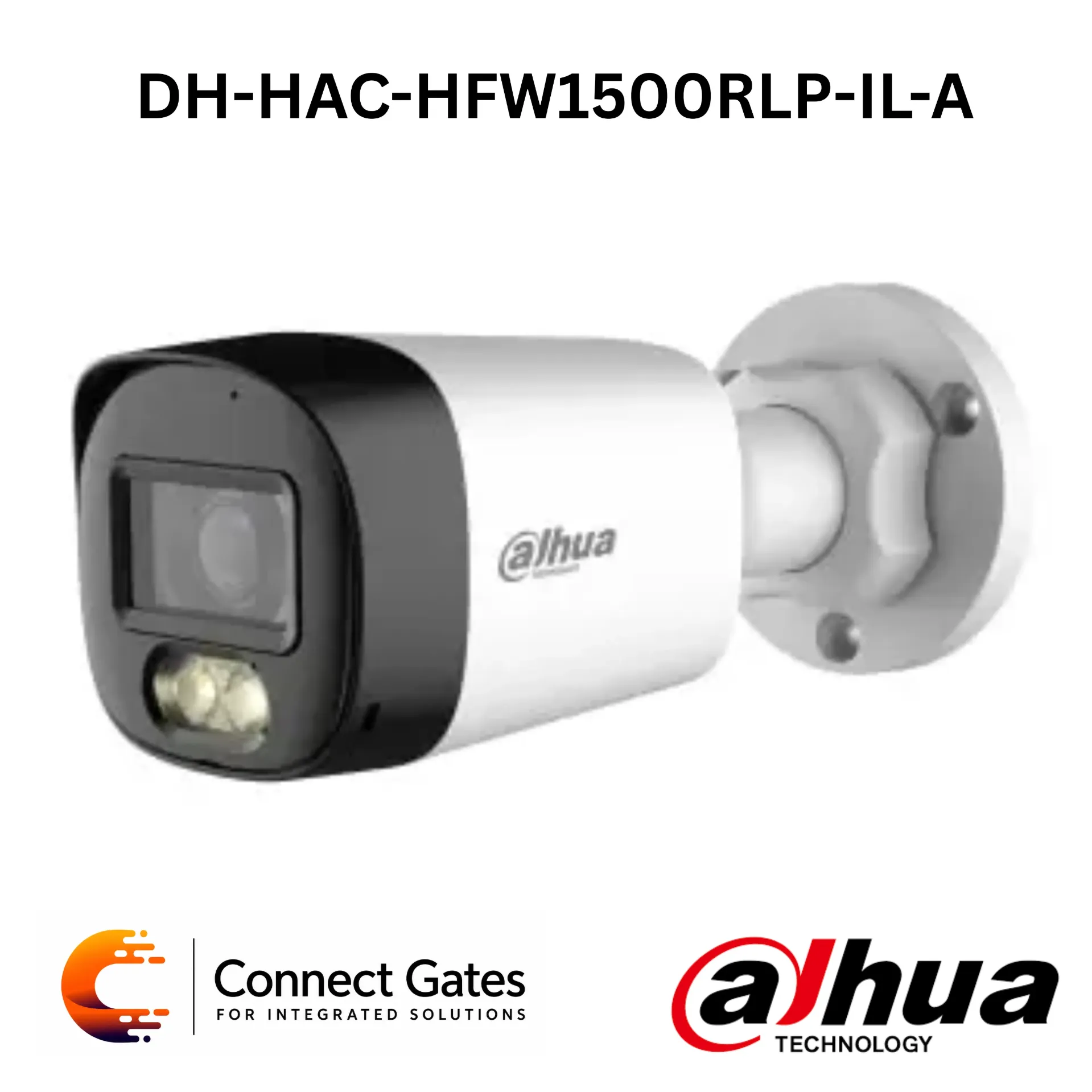 [DH-HAC-HFW1500RLP-IL-A] Dahua DH-HAC-HFW1500RLP-IL-A – 5MP Smart Dual Light HDCVI Fixed-focal Bullet Camera with Built-in Mic
