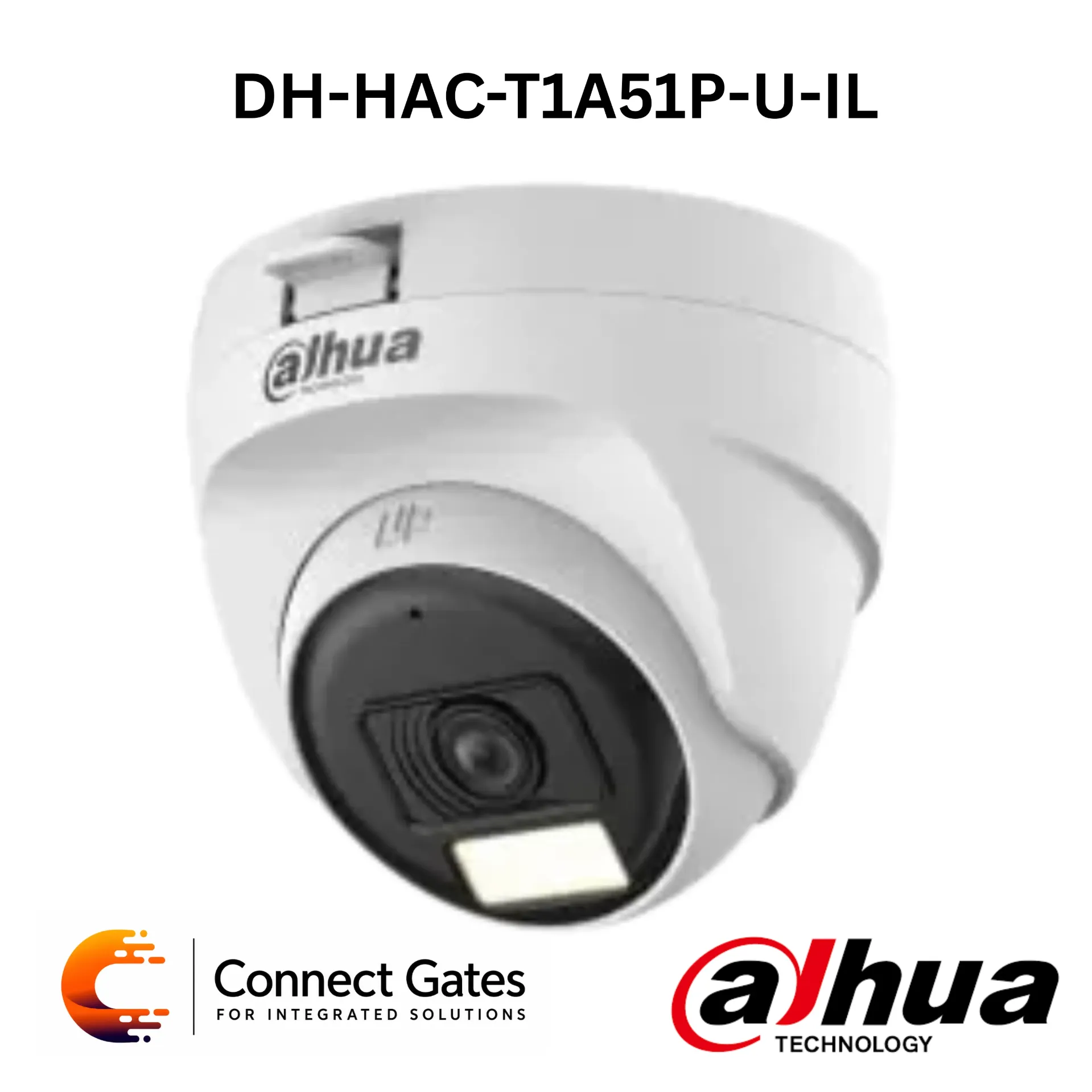 [DH-HAC-T1A51P-U-IL] Dahua DH-HAC-T1A51P-U-IL-A – 5MP Smart Dual Light HDCVI Fixed-focal Eyeball Camera with Built-in Mic