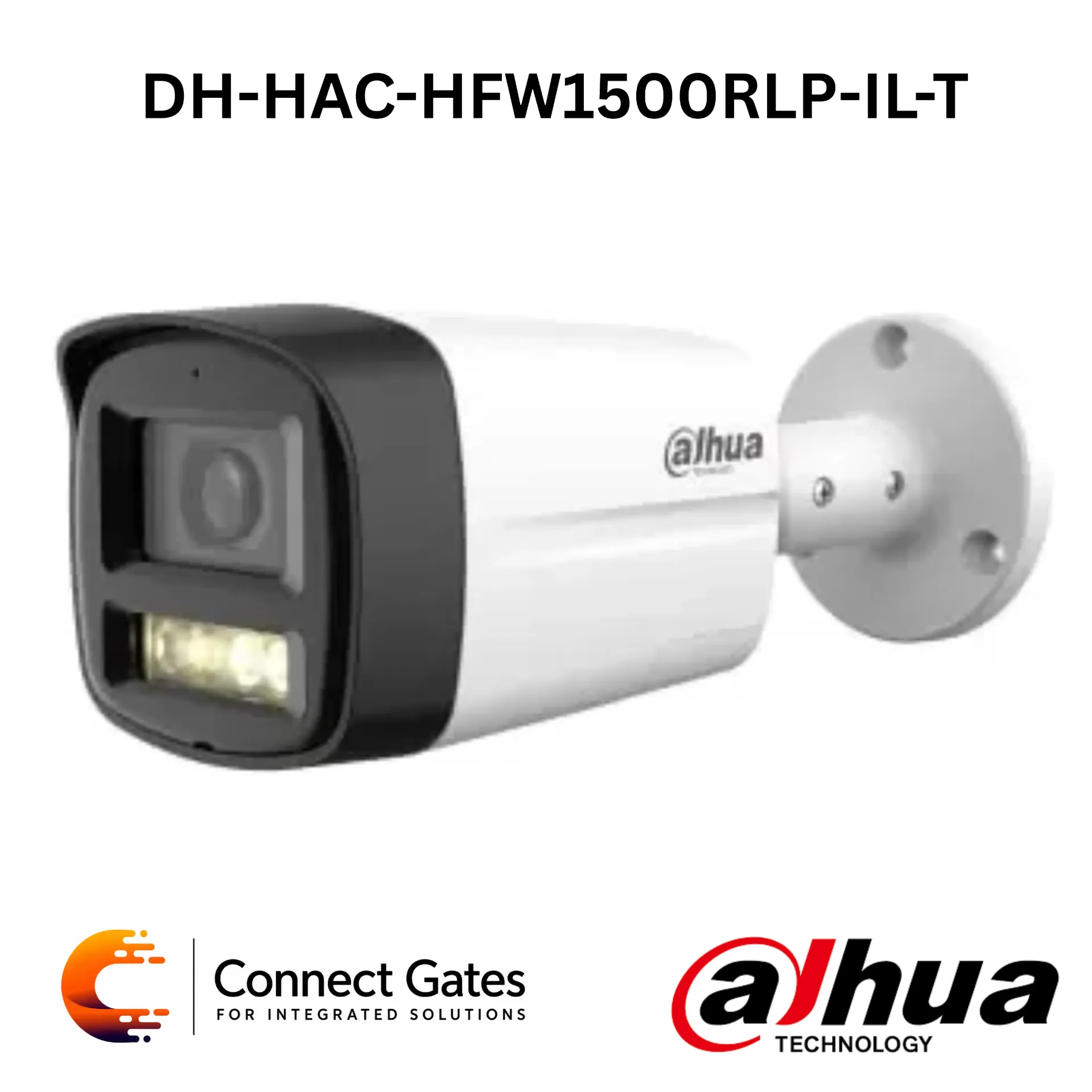 [DH-HAC-HFW1500RLP-IL-T] Dahua DH-HAC-HFW1500RLP-IL-T – 5MP Smart Dual Light HDCVI Two-way Talk Fixed-focal Bullet Camera