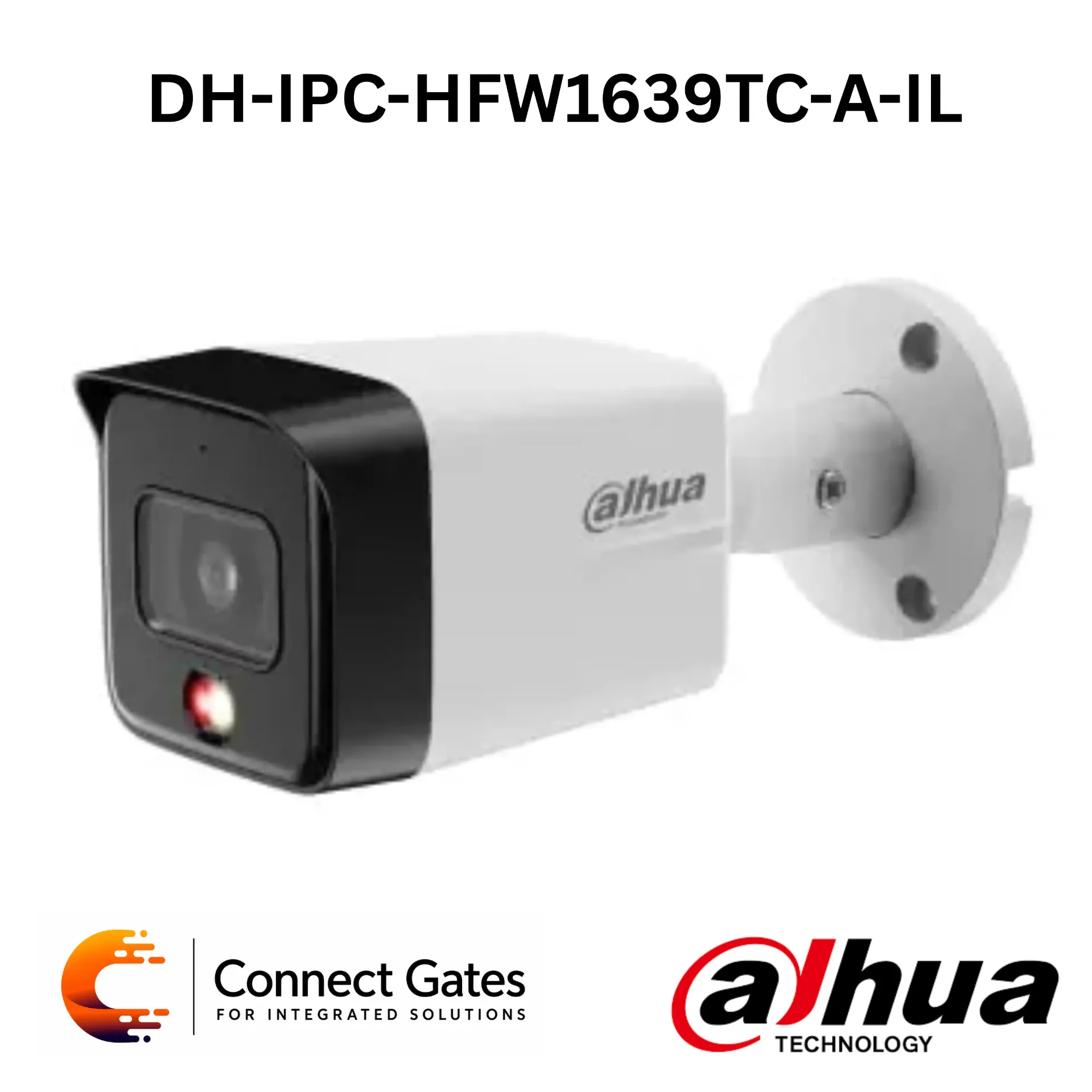 [DH-IPC-HFW1639TC-A-IL] Dahua DH-IPC-HFW1639TC-A-IL – 6MP Entry Smart Dual Light Fixed-focal Bullet Network Camera with Built-in Mic