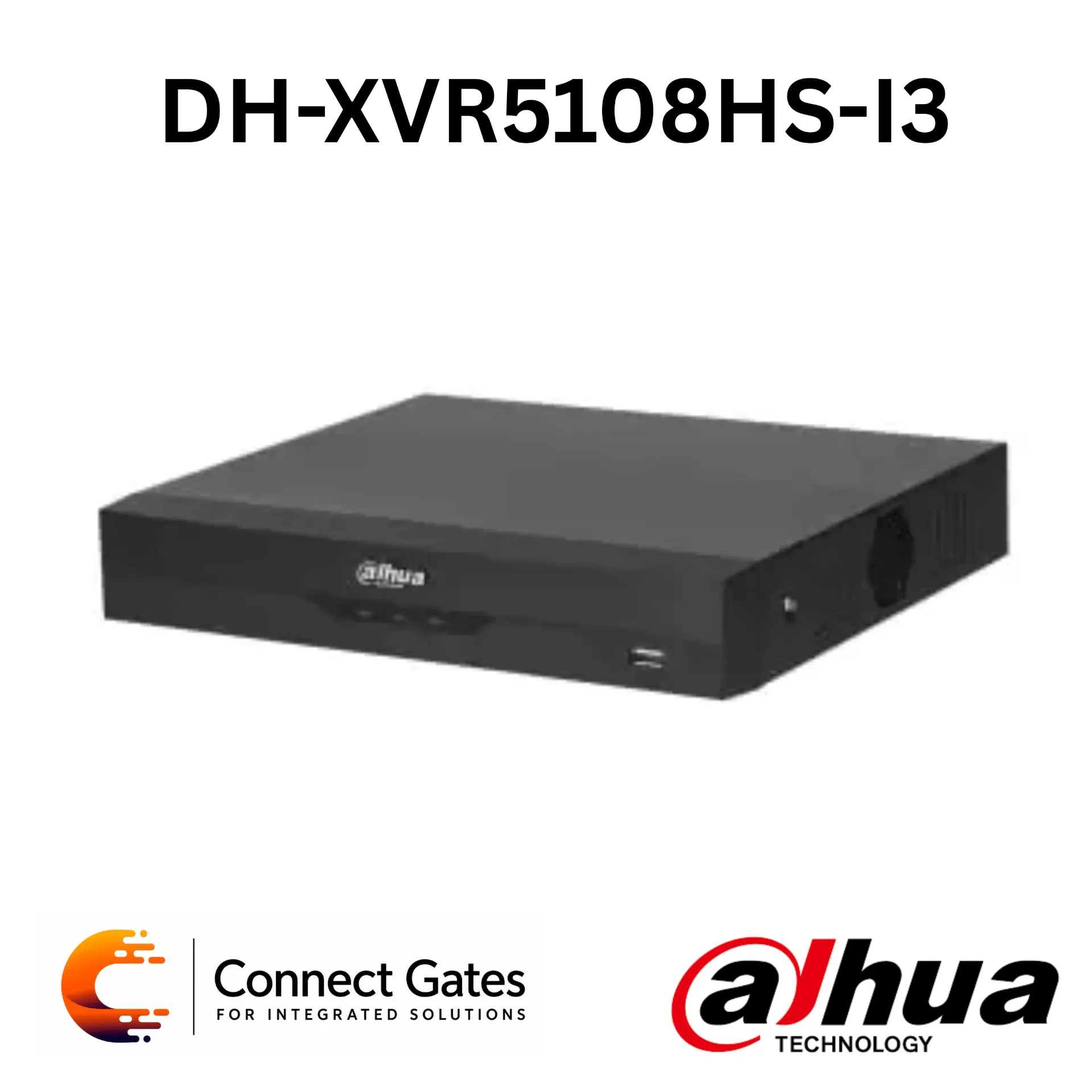 [XVR5108HS-I3] Dahua DH-XVR5108HS-I3 – 8CH Penta-brid 5MP Value/1080P Compact 1U 1HDD WizSense Digital Video Recorder