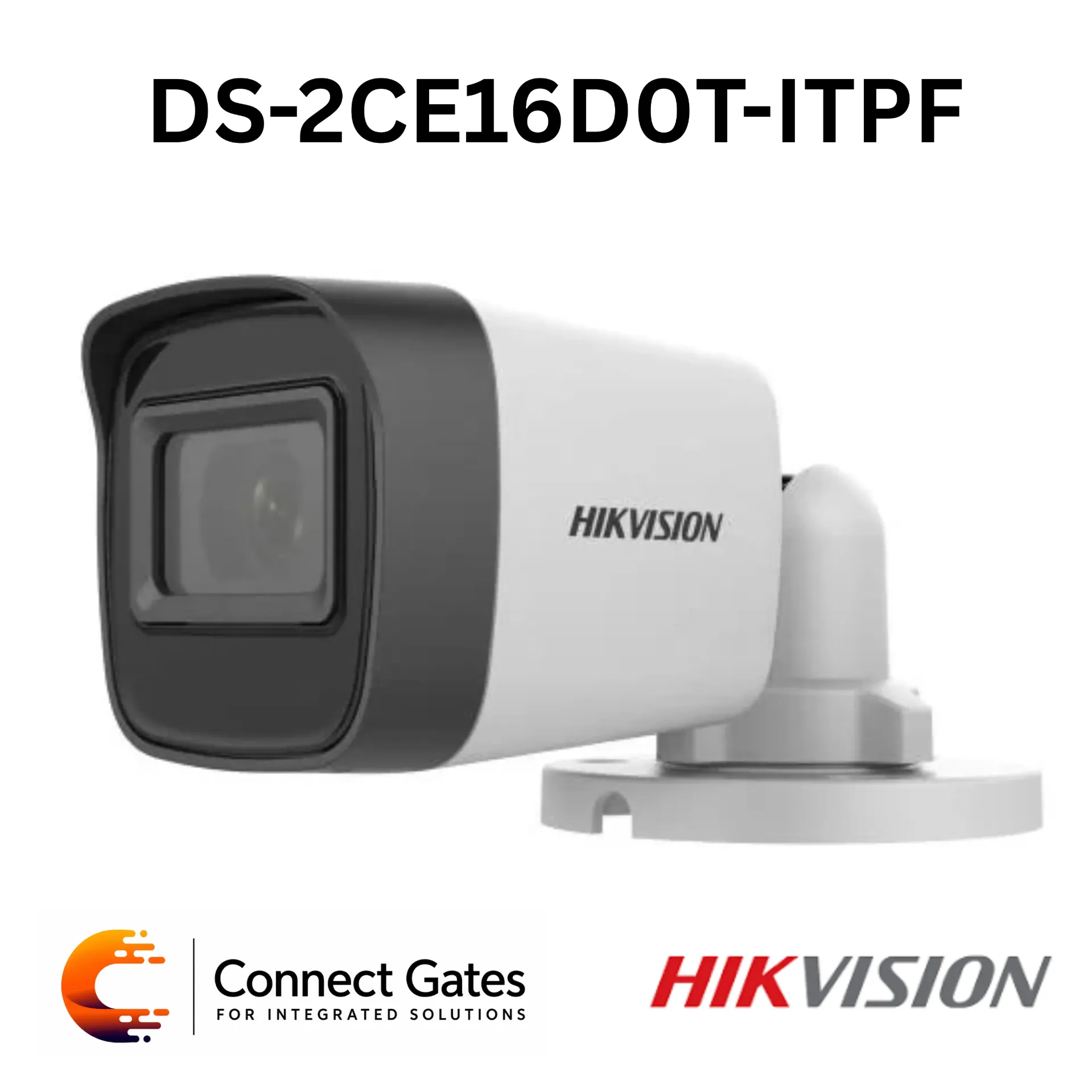Hikvision DS-2CE16D0T-ITPF(C) – 2MP Fixed Mini Bullet Camera with 25m Smart IR, IP67 & 4-in-1 Video Output