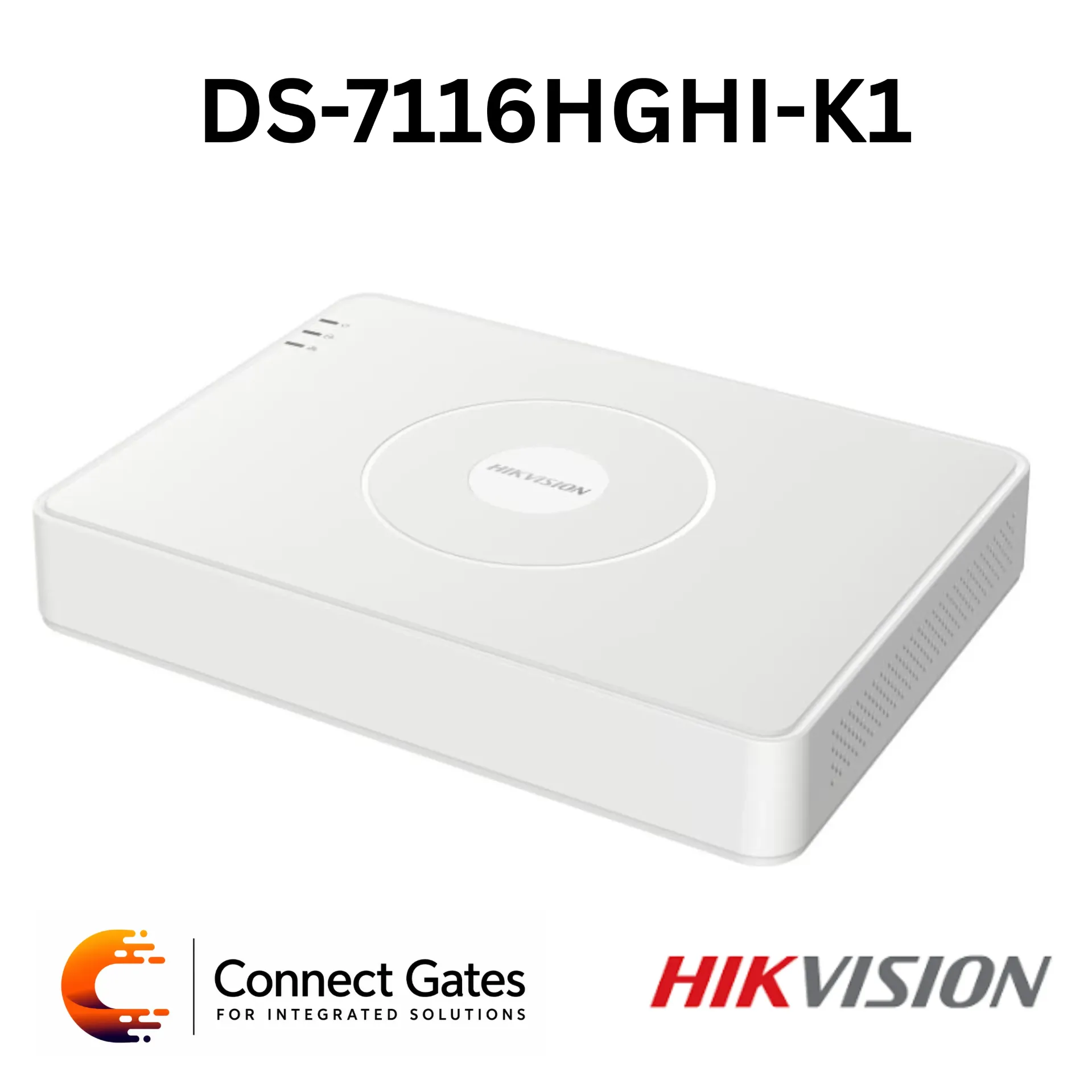 Hikvision DS-7116HGHI-K1 – 16-Channel Turbo HD DVR with 1080p Lite Recording, Motion Detection 2.0 & 1 SATA HDD Bay