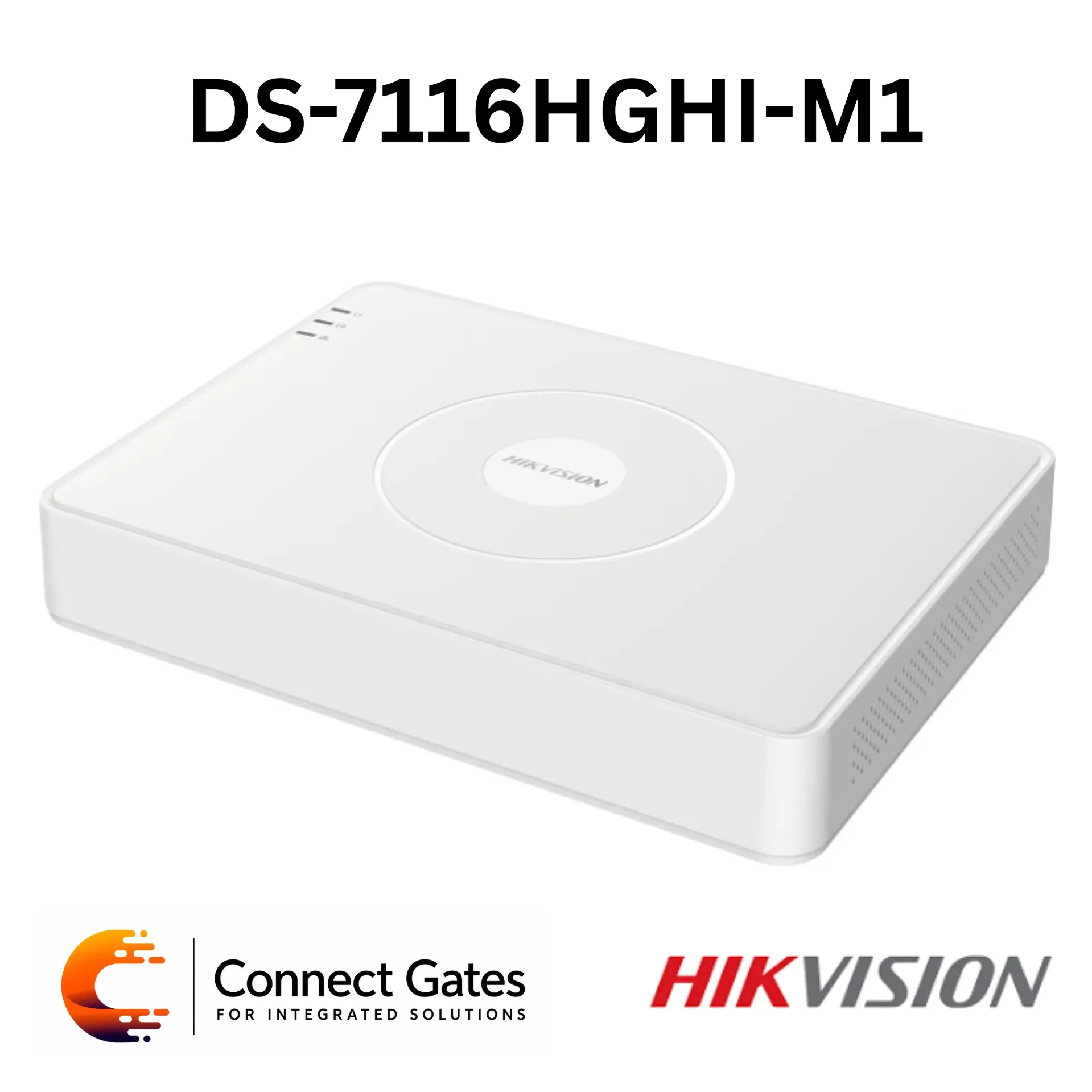 [DS-7116HGHI-M1] Hikvision DS-7116HGHI-M1 – 16-Channel Turbo HD DVR with 1080p Lite Recording, Motion Detection 2.0 & 1 SATA HDD Bay