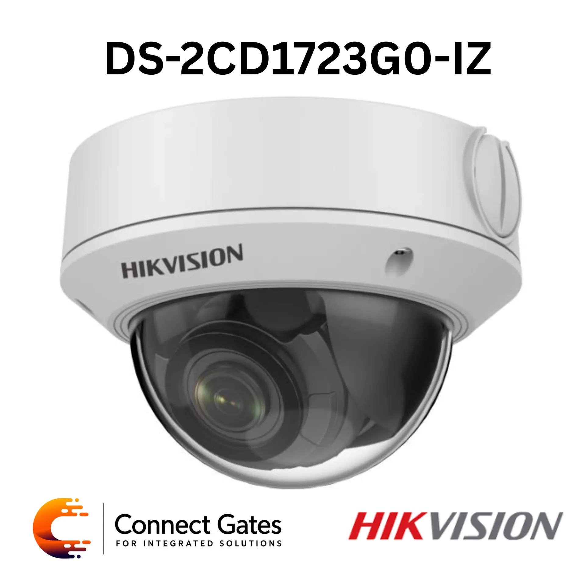 Hikvision DS-2CD1723G0-IZ – 2MP Motorized Varifocal Dome Network Camera with EXIR 2.0, DWDR, H.265+ & IP67/IK10