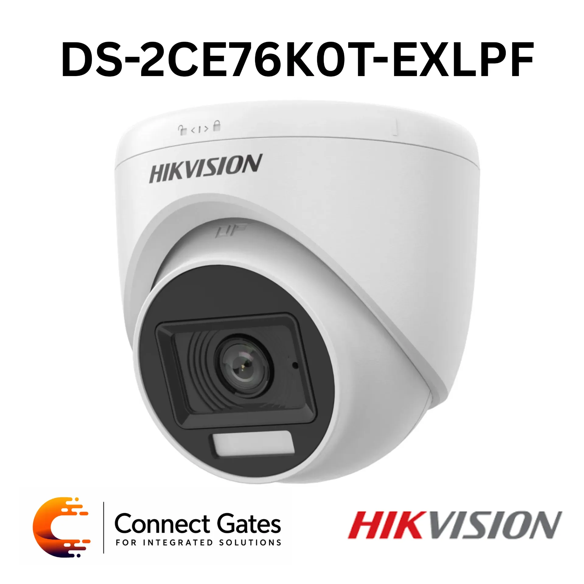 Hikvision DS-2CE76K0T-EXLPF – 3K Smart Hybrid Light Indoor Fixed Turret Camera with 20m IR, 20m White Light & 4-in-1 Video Output