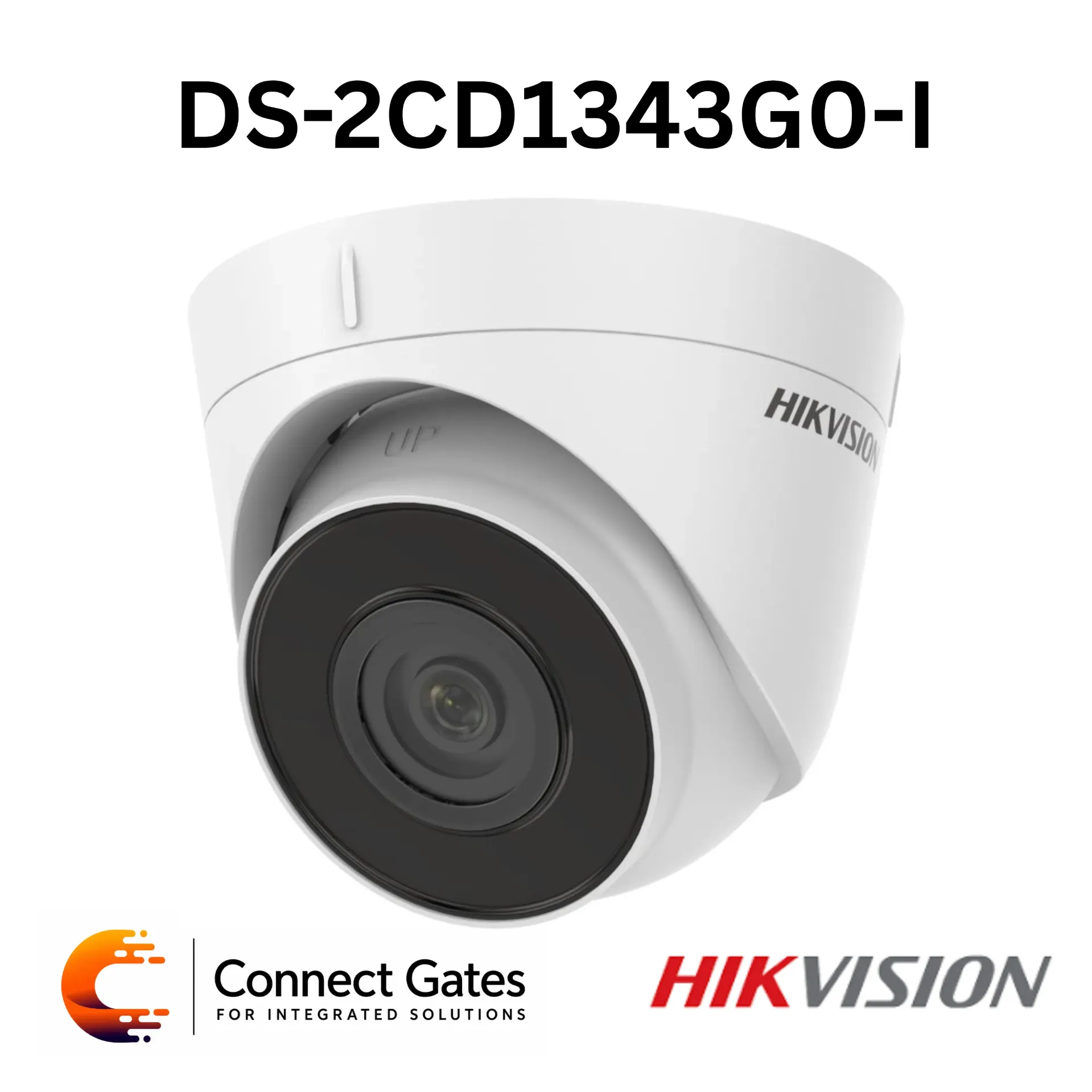 Hikvision DS-2CD1343G0-I – 4MP Fixed Turret Network Camera with EXIR 2.0, 120 dB WDR, H.265+ & IP67