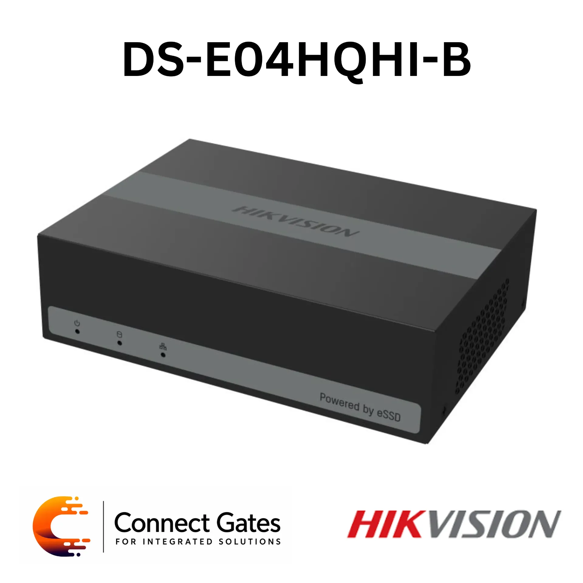 Hikvision DS-E04HQHI-B – 4-Channel 4MP Lite 1U H.265 eSSD AcuSense DVR with Built-in 512GB eSSD, Motion Detection 2.0, Perimeter Protection & Audio via Coax